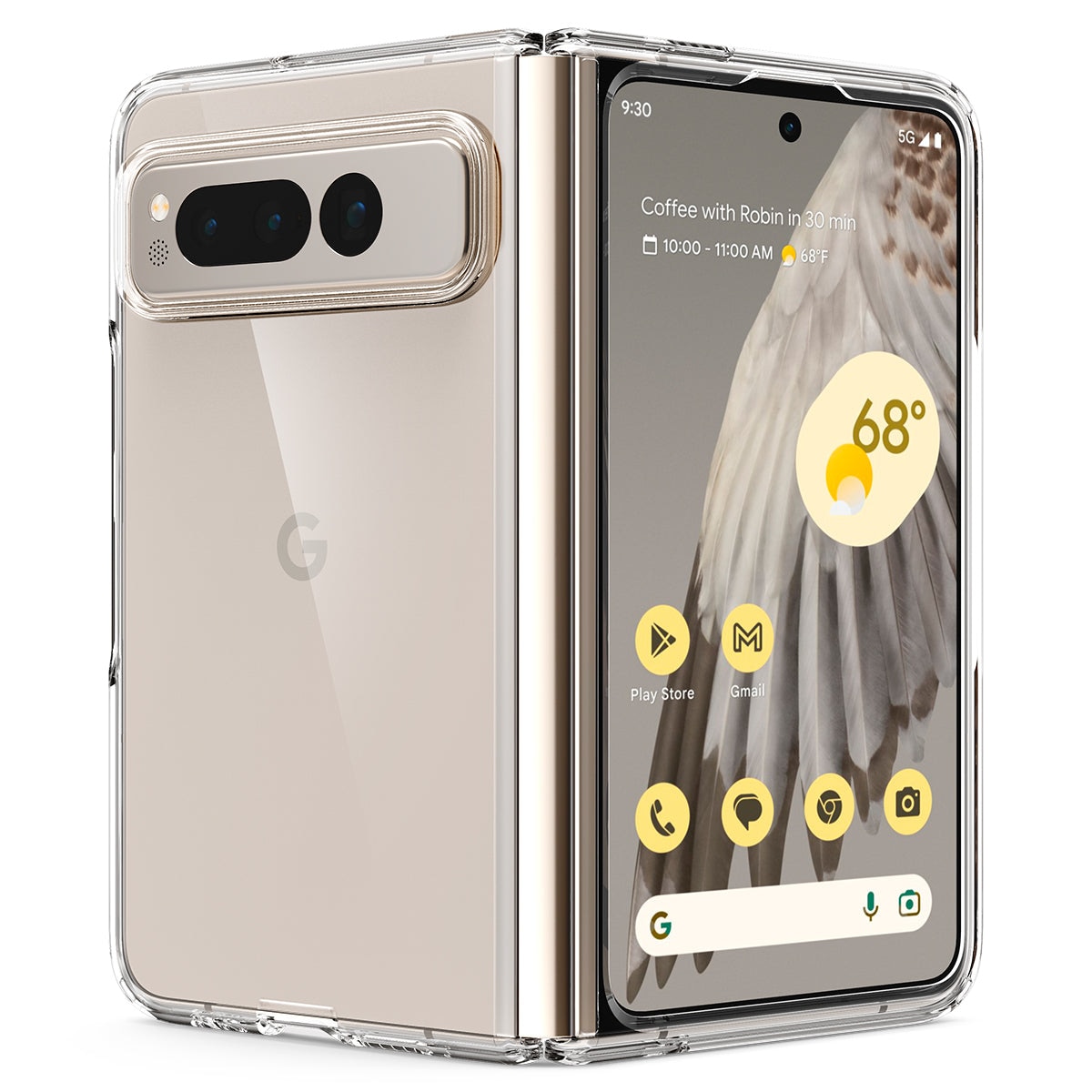 Google Pixel Fold Case Ultra Hybrid Crystal Clear