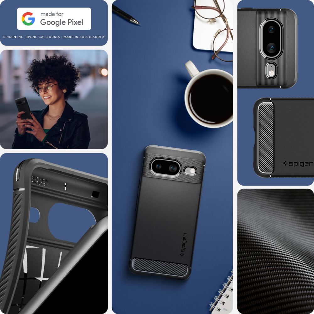 Google Pixel 8 Case Rugged Armor Black