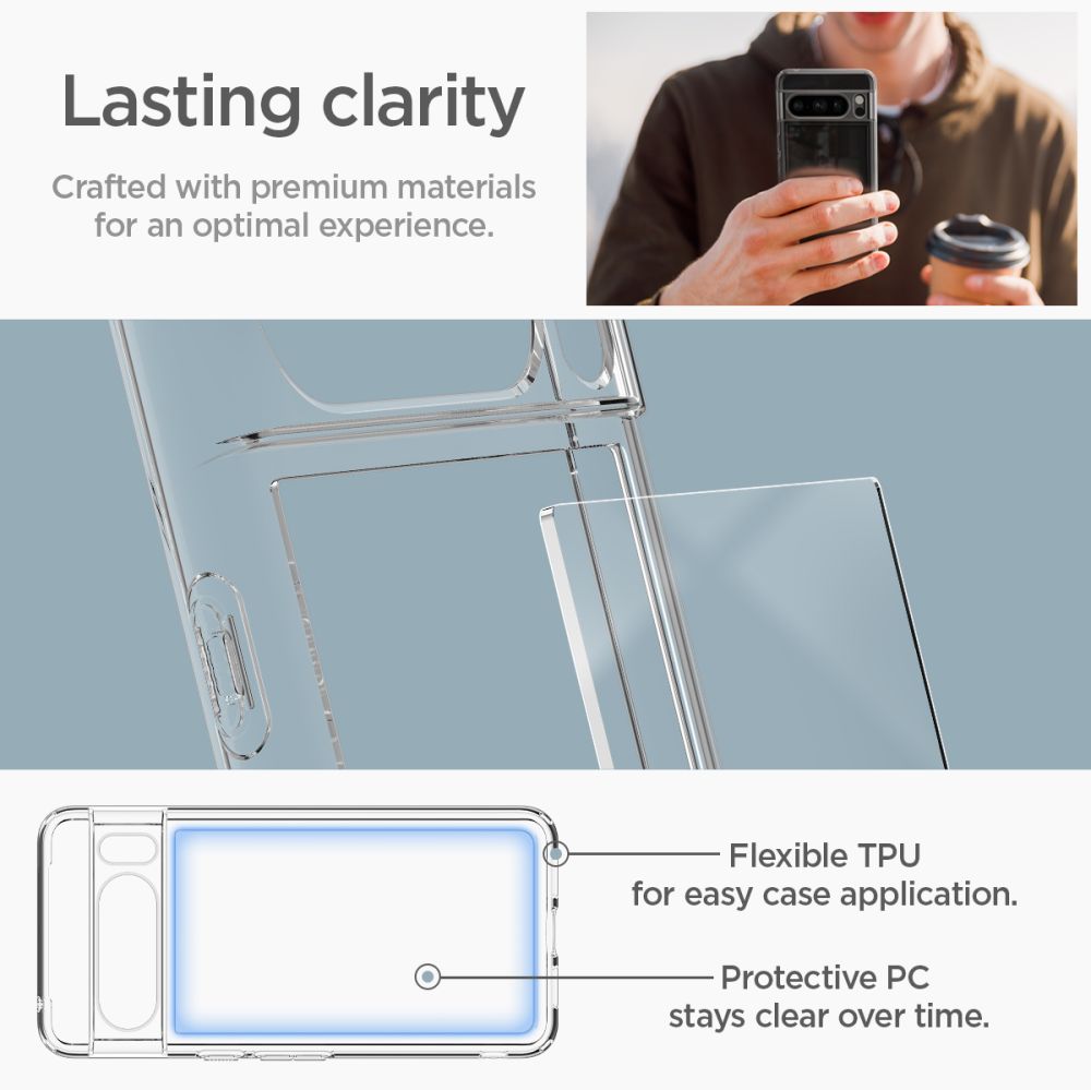 Google Pixel 8 Pro Case Ultra Hybrid Crystal Clear