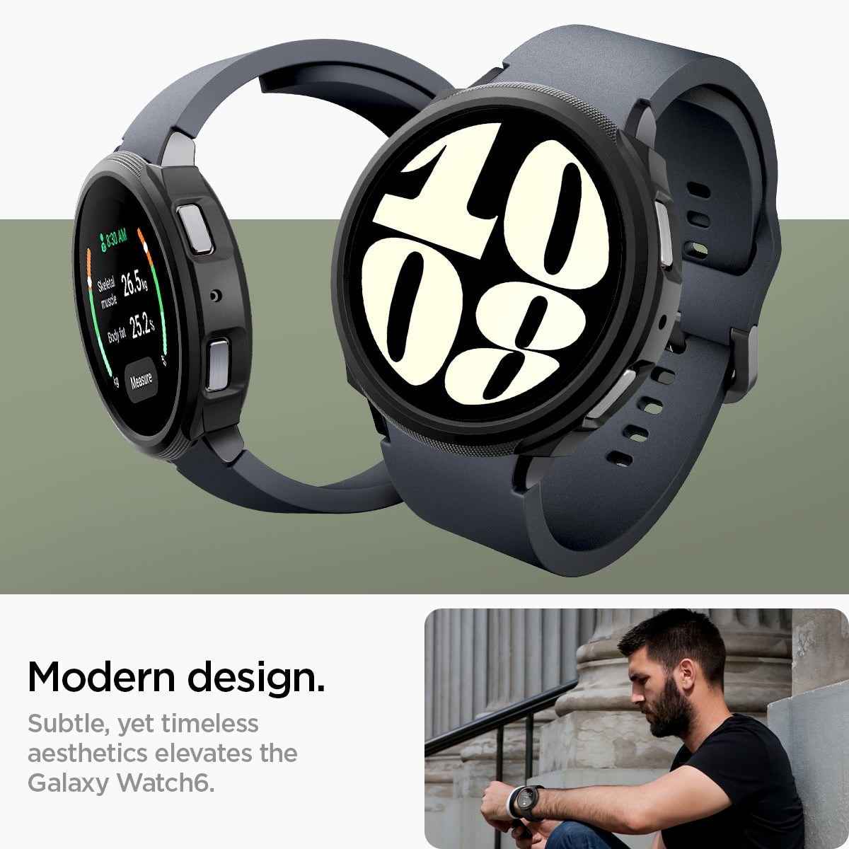 Samsung Galaxy Watch 6 44mm Kuori Liquid Air musta