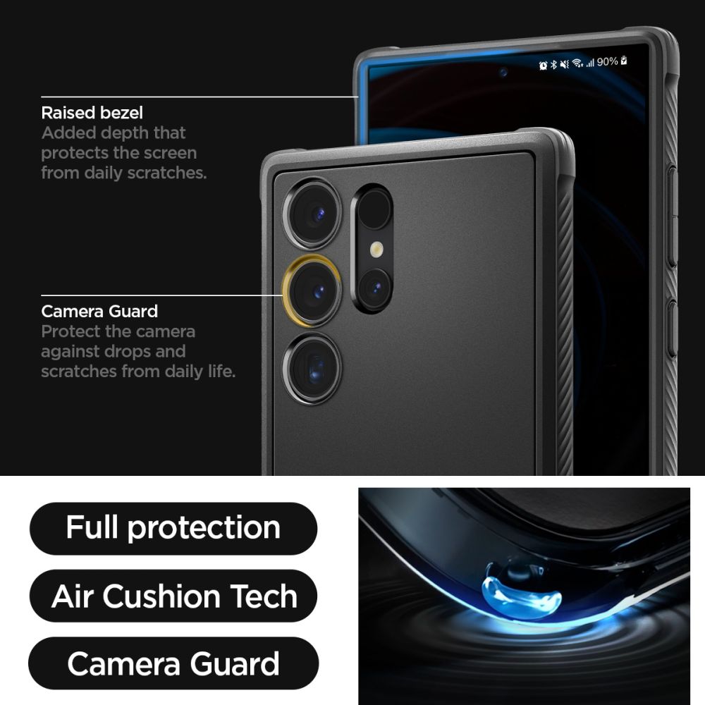 Samsung Galaxy S24 Ultra Case Rugged Armor Black