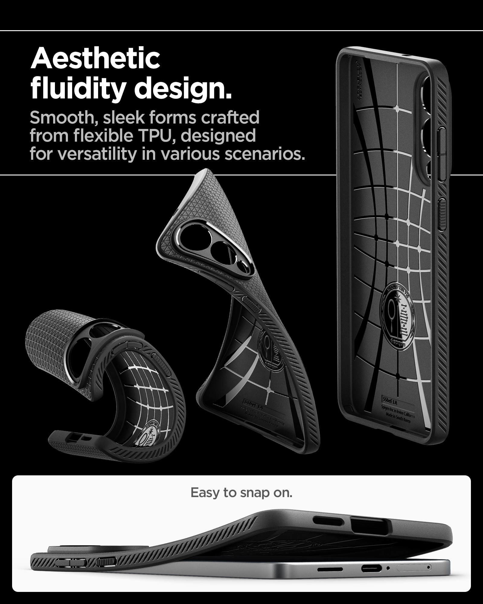 Samsung Galaxy S25 Edge Case Liquid Air Matte Black