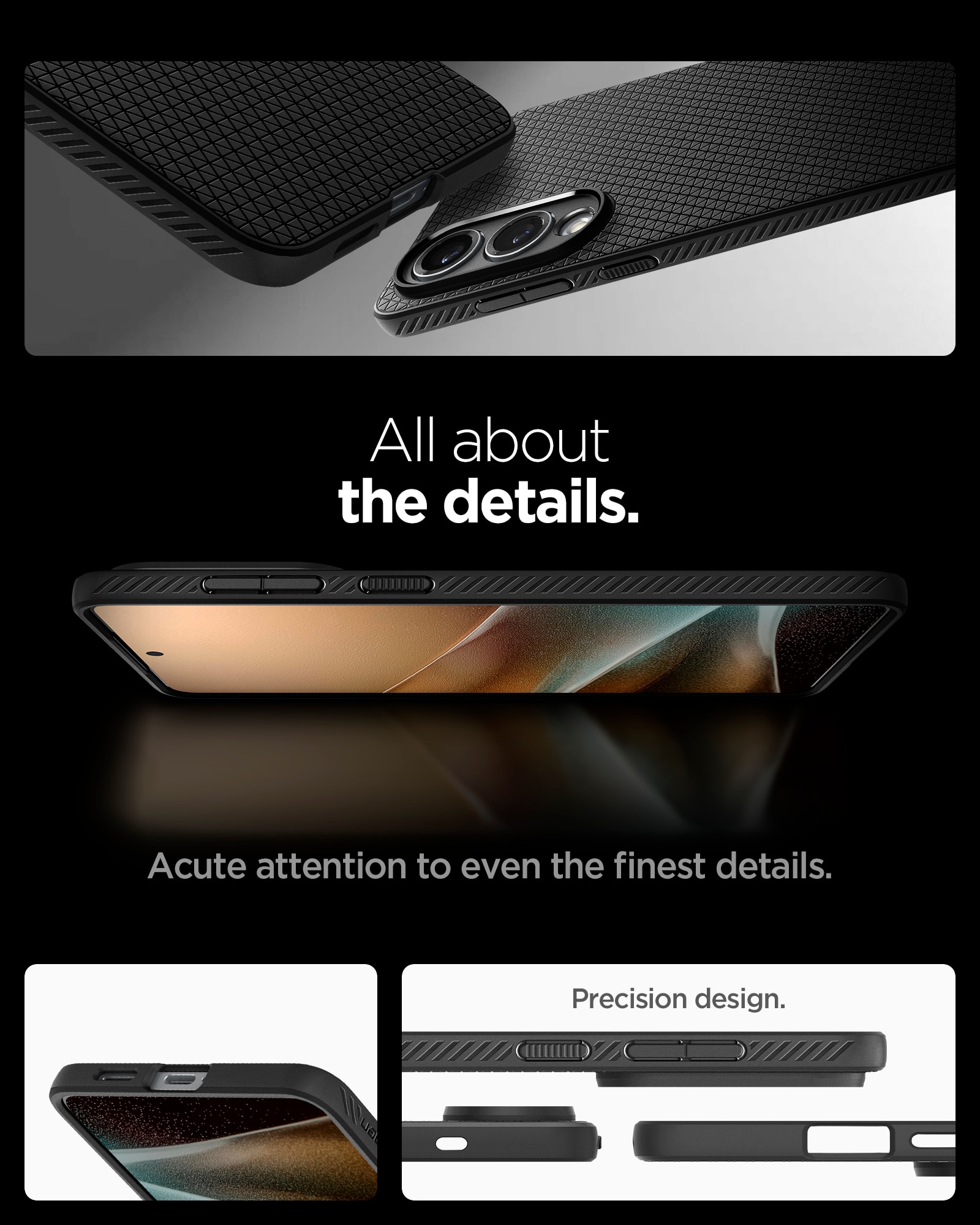 Samsung Galaxy S25 Edge Case Liquid Air Matte Black