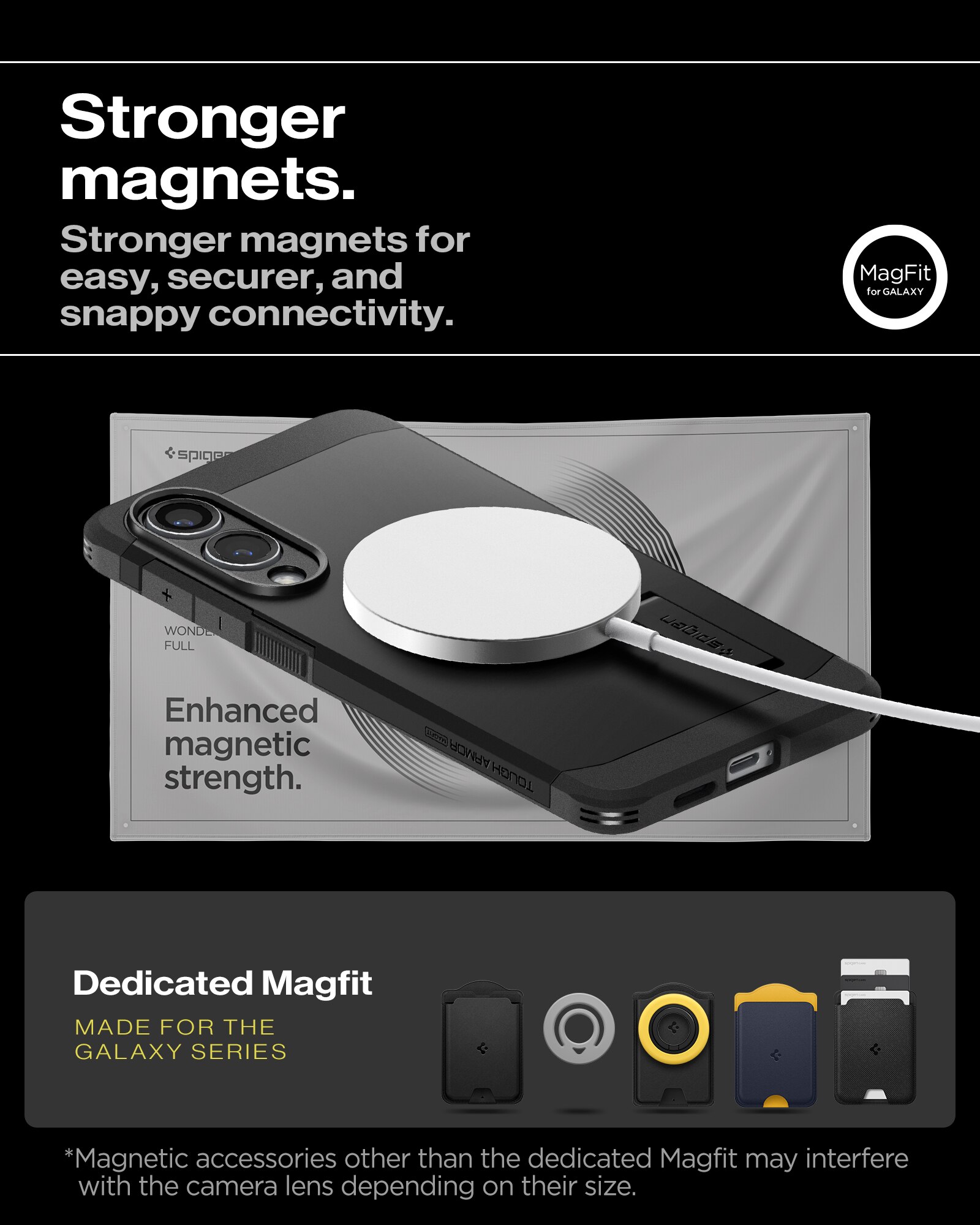 Samsung Galaxy S25 Edge Case Tough Armor MagSafe Black