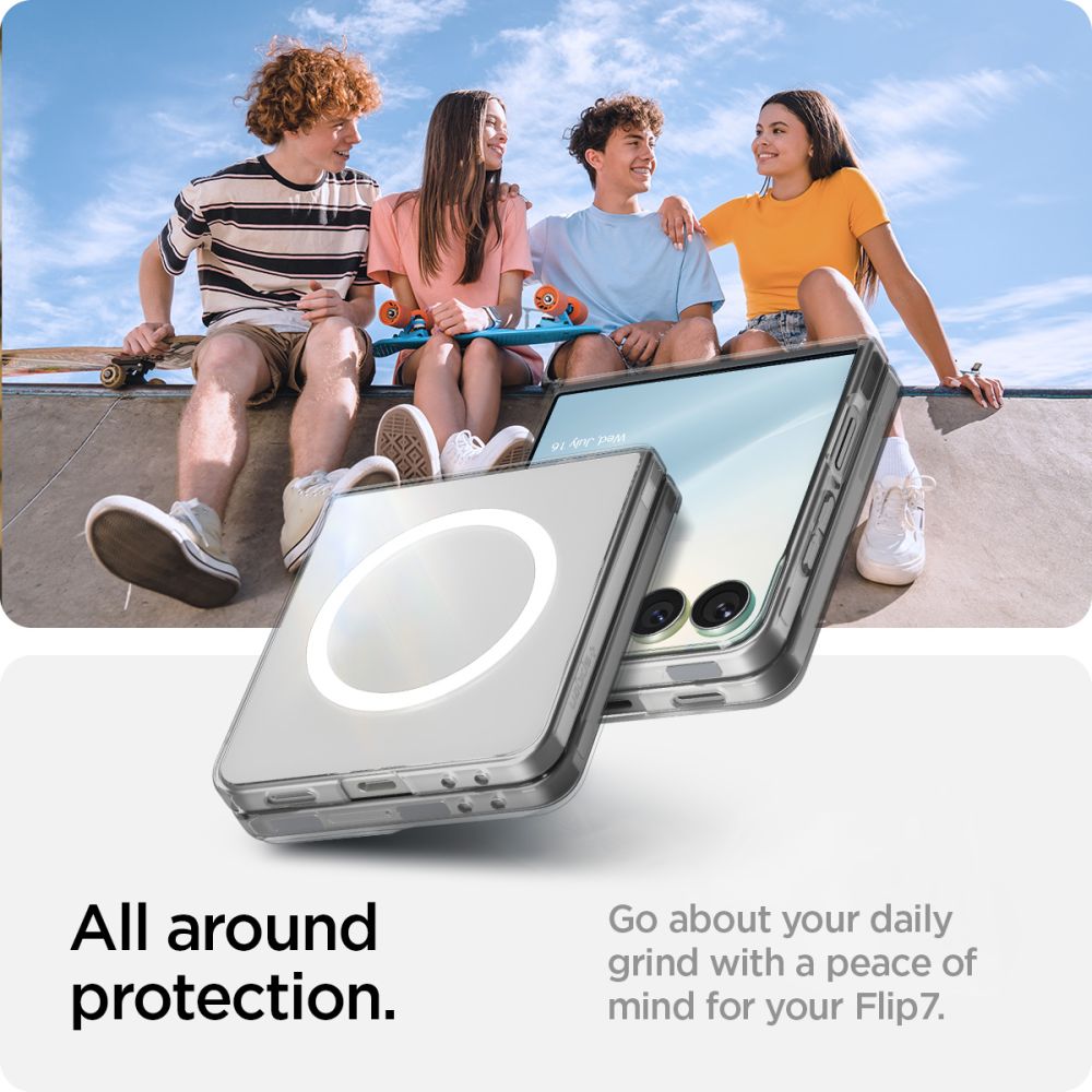 Samsung Galaxy Z Flip 7 Kuori AirSkin MagSafe Clear White