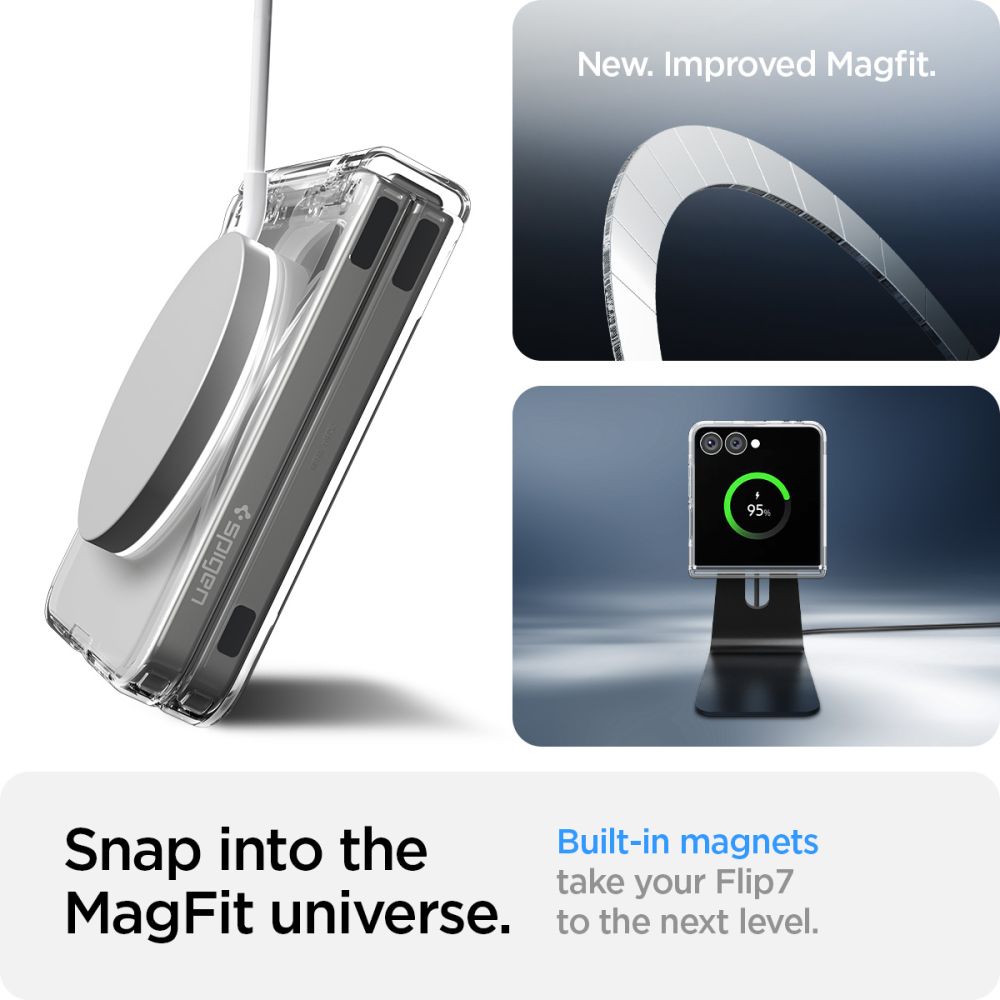 Samsung Galaxy Z Flip 7 Kuori AirSkin MagSafe Clear White