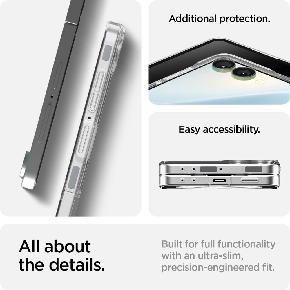 Samsung Galaxy Z Flip 7 Kuori AirSkin MagSafe Clear White