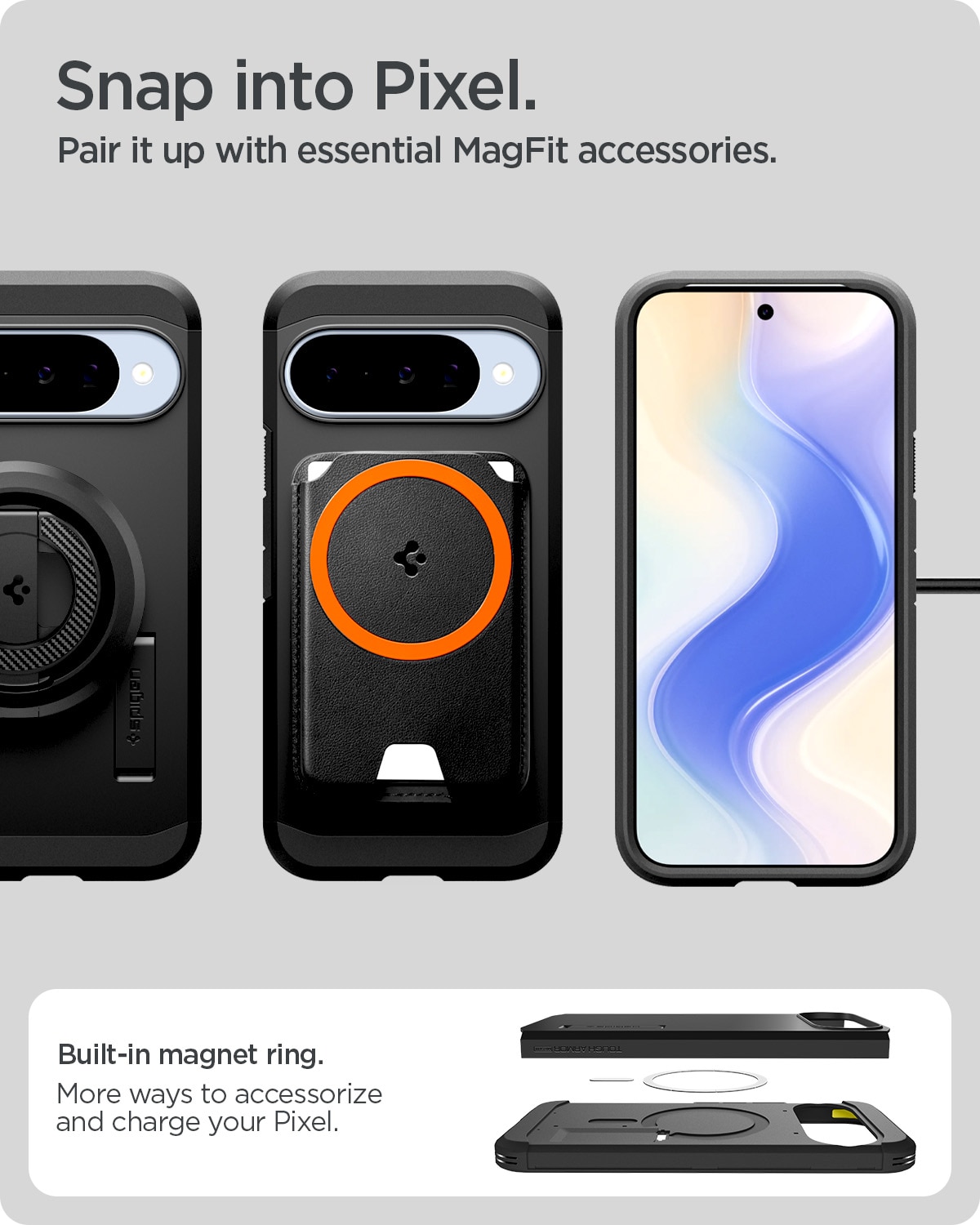 Google Pixel 10 Pro Case Tough Armor MagSafe Black