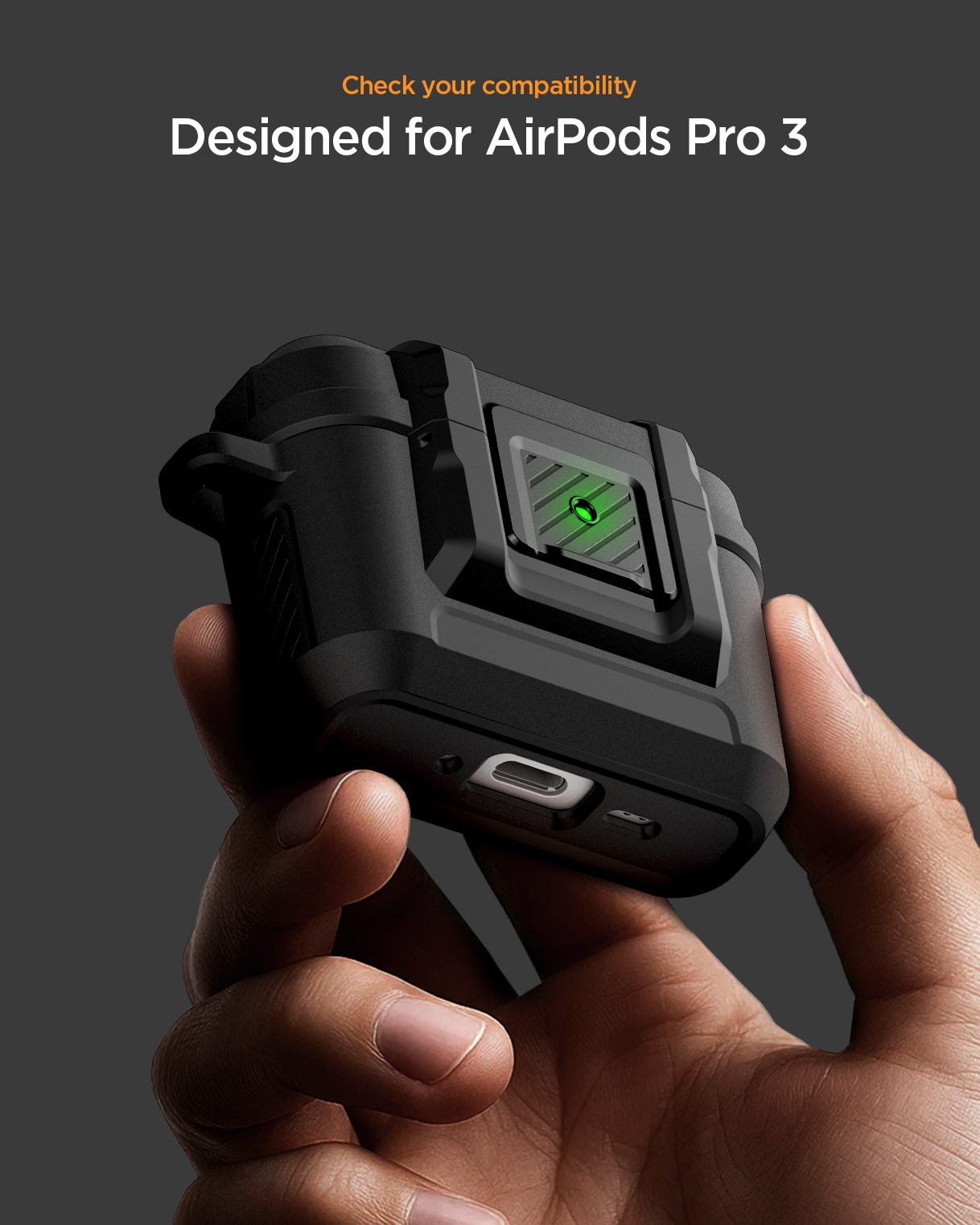 Lock Fit Kouri Apple AirPods Pro 3 Matte Black