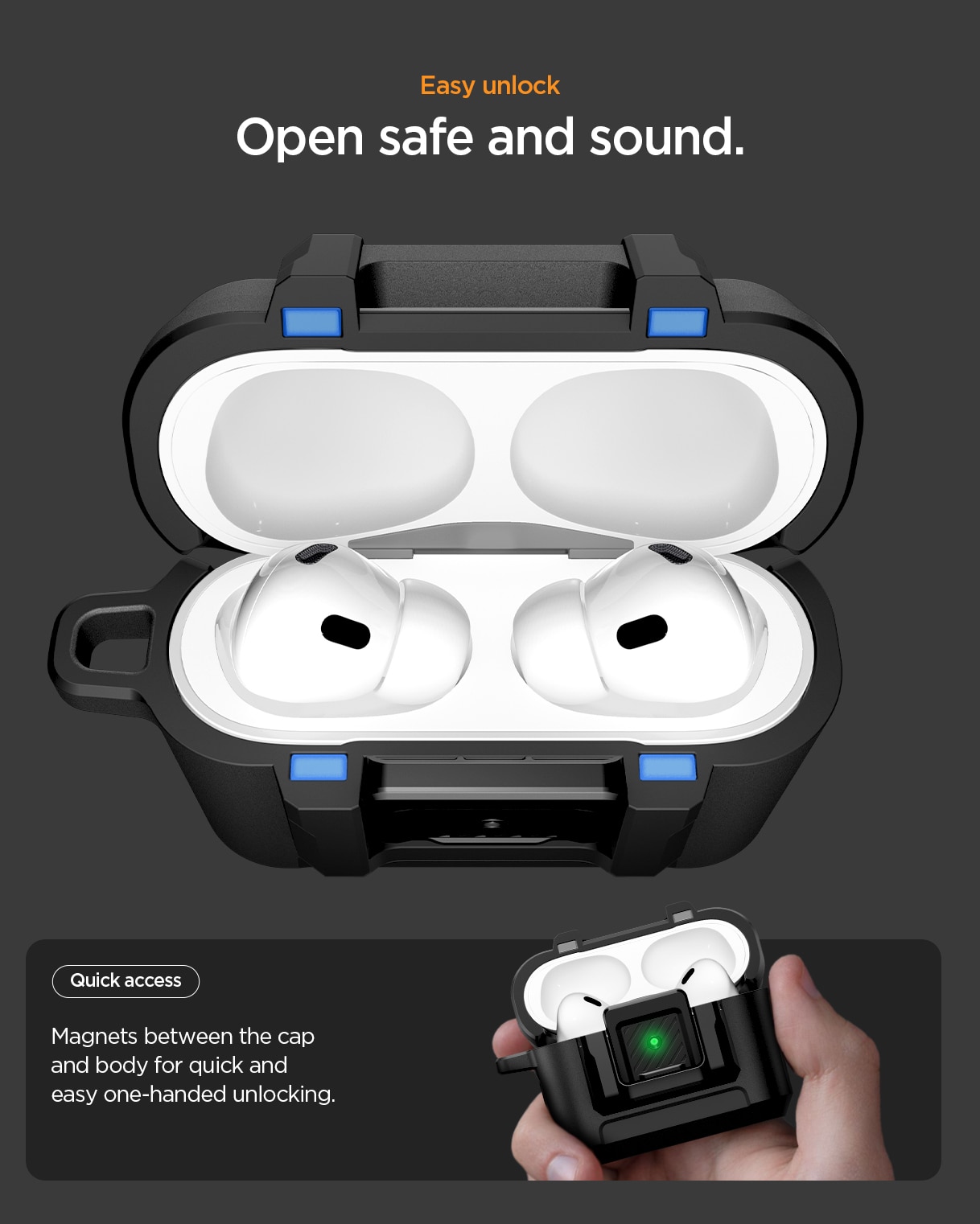 Lock Fit Kouri Apple AirPods Pro 3 Matte Black