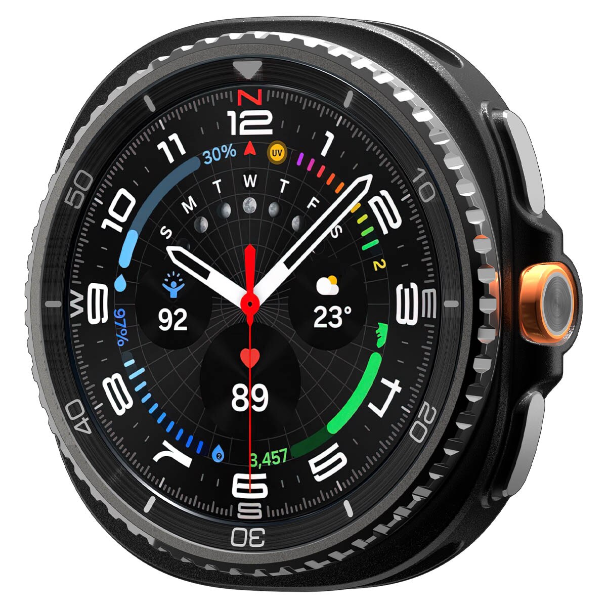 Samsung Galaxy Watch 8 Classic Case Rugged Armor Black
