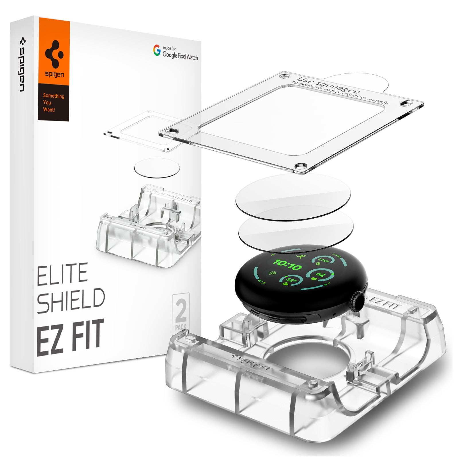 Google Pixel Watch 4 41mm Screen Protector EliteShield EZ Fit (2-pack)