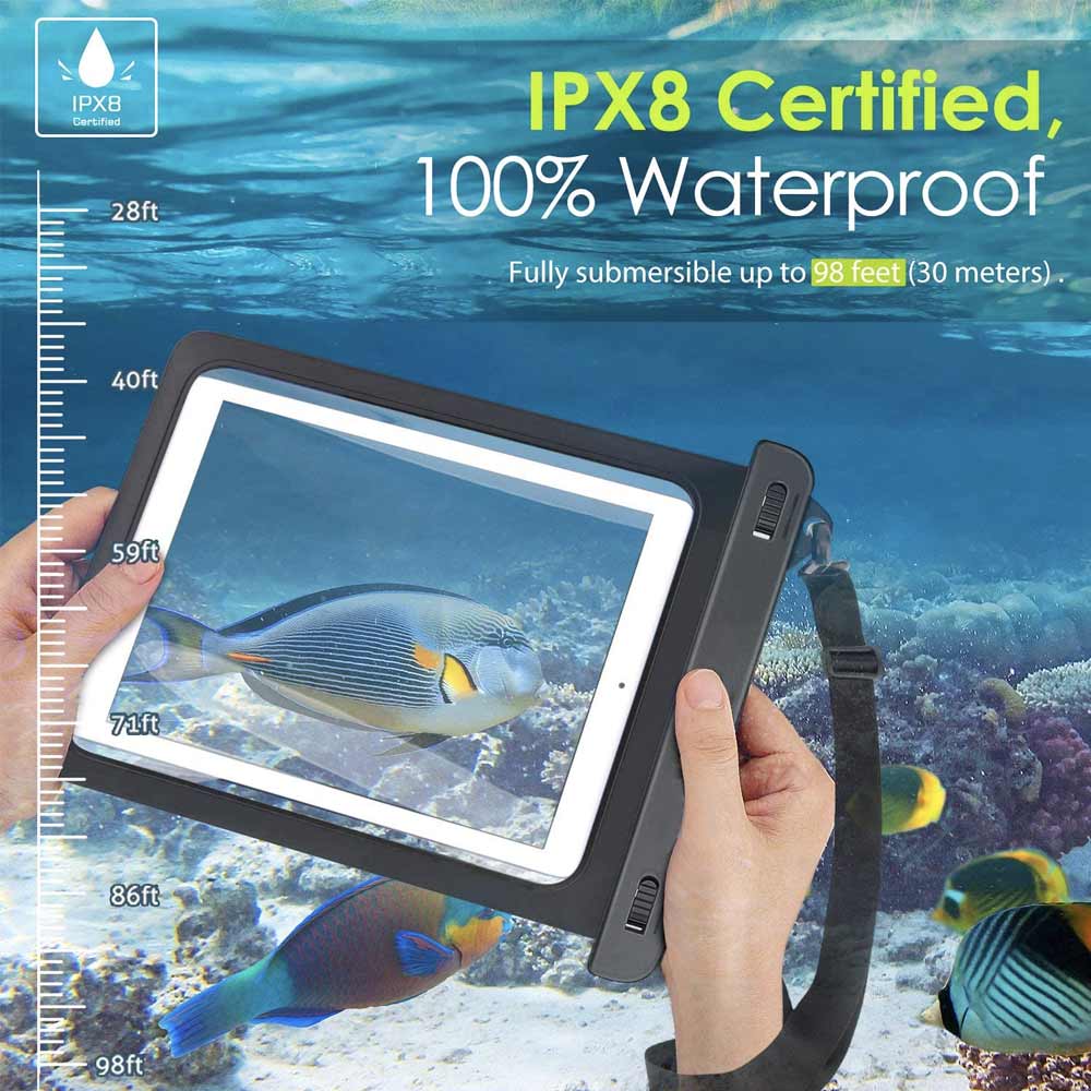 AG-W13 Waterproof Case for Tablets 12" musta