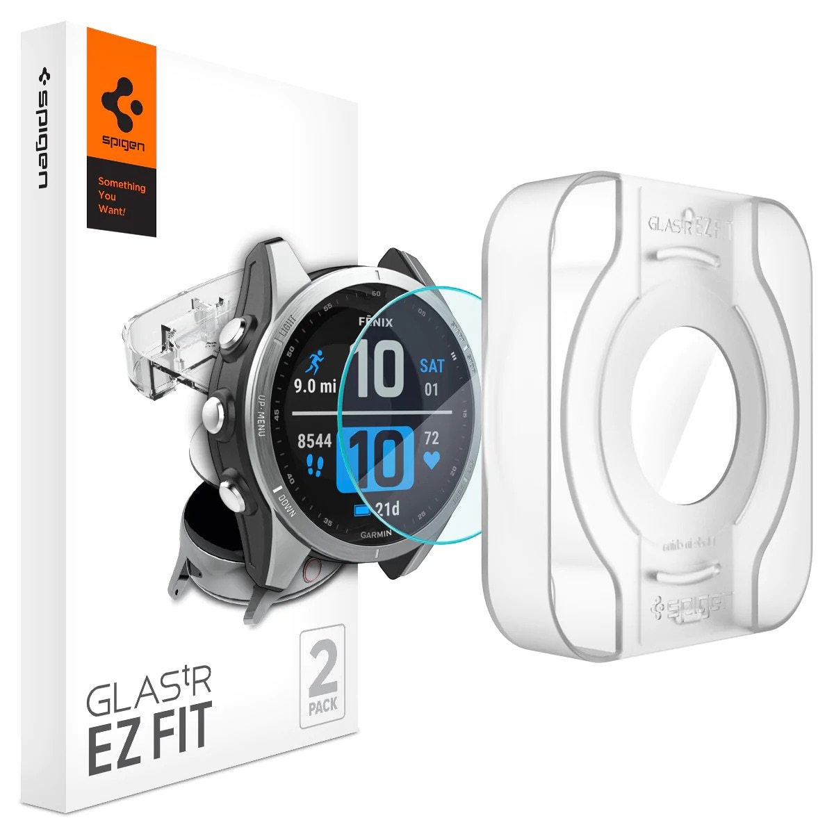 Garmin Fenix 7S Screen Protector EZ Fit GLAS.tR (2-pack)