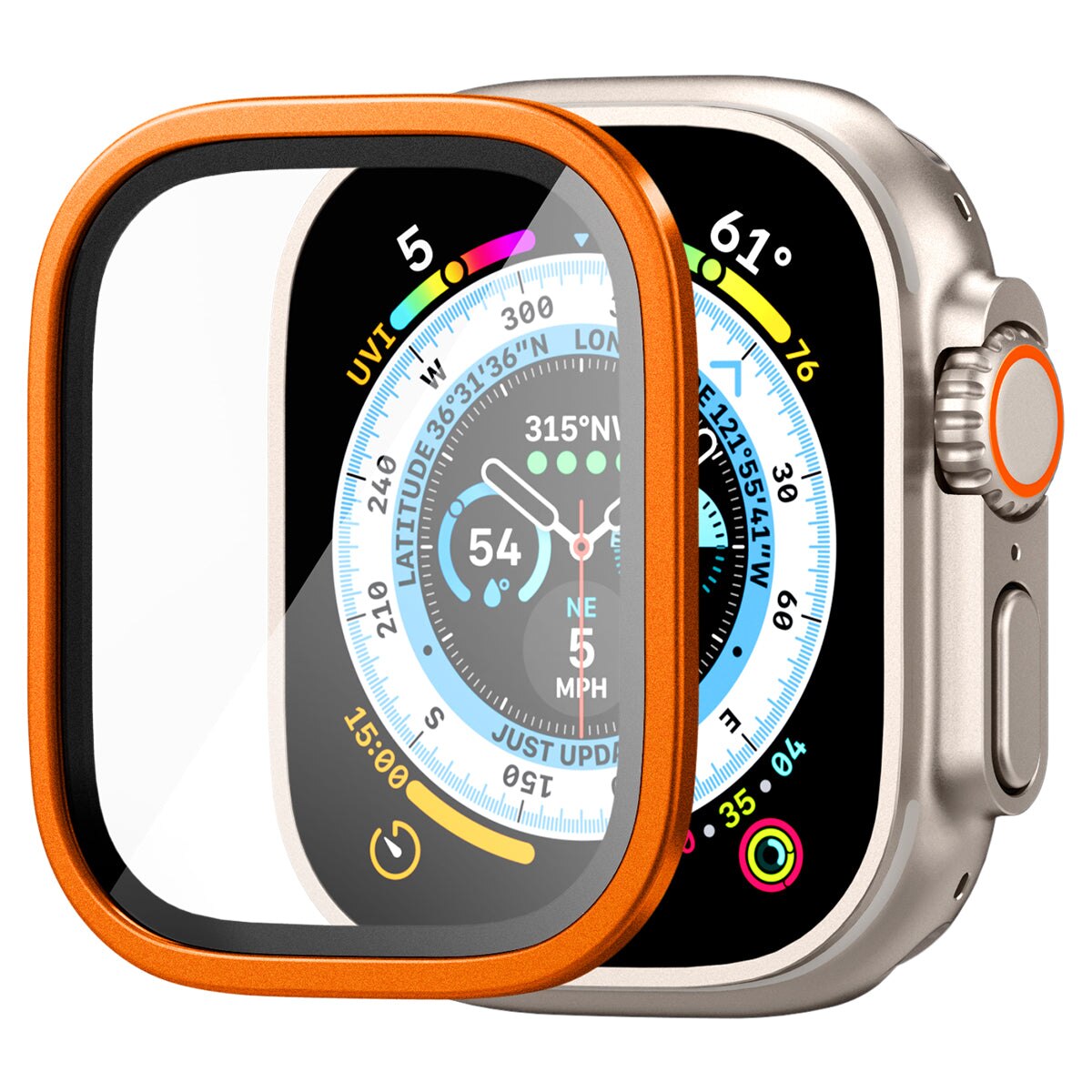 Apple Watch Ultra 2 49mm Screen Protector Glas.tR Slim Pro oranssi
