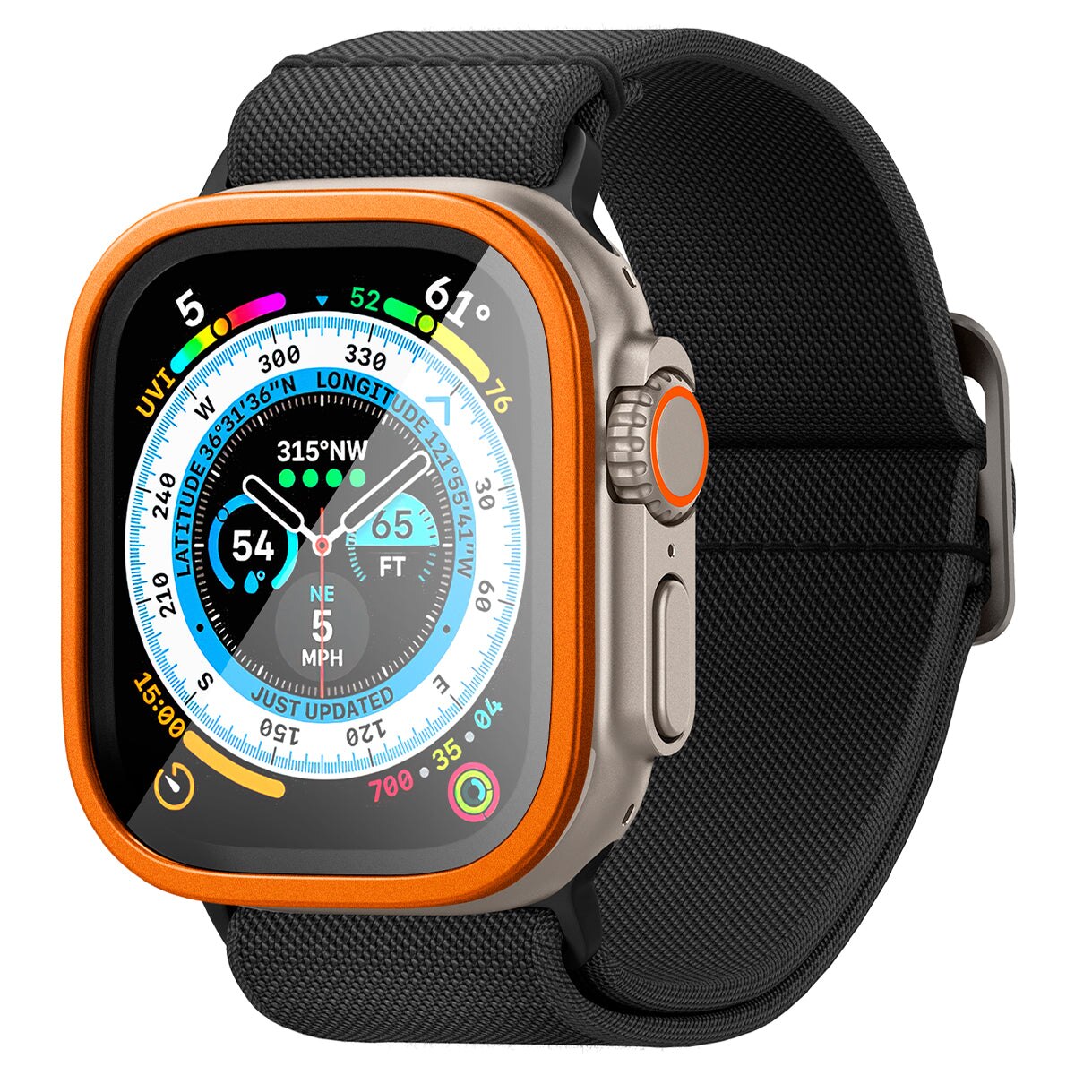 Apple Watch Ultra 2 49mm Screen Protector Glas.tR Slim Pro oranssi