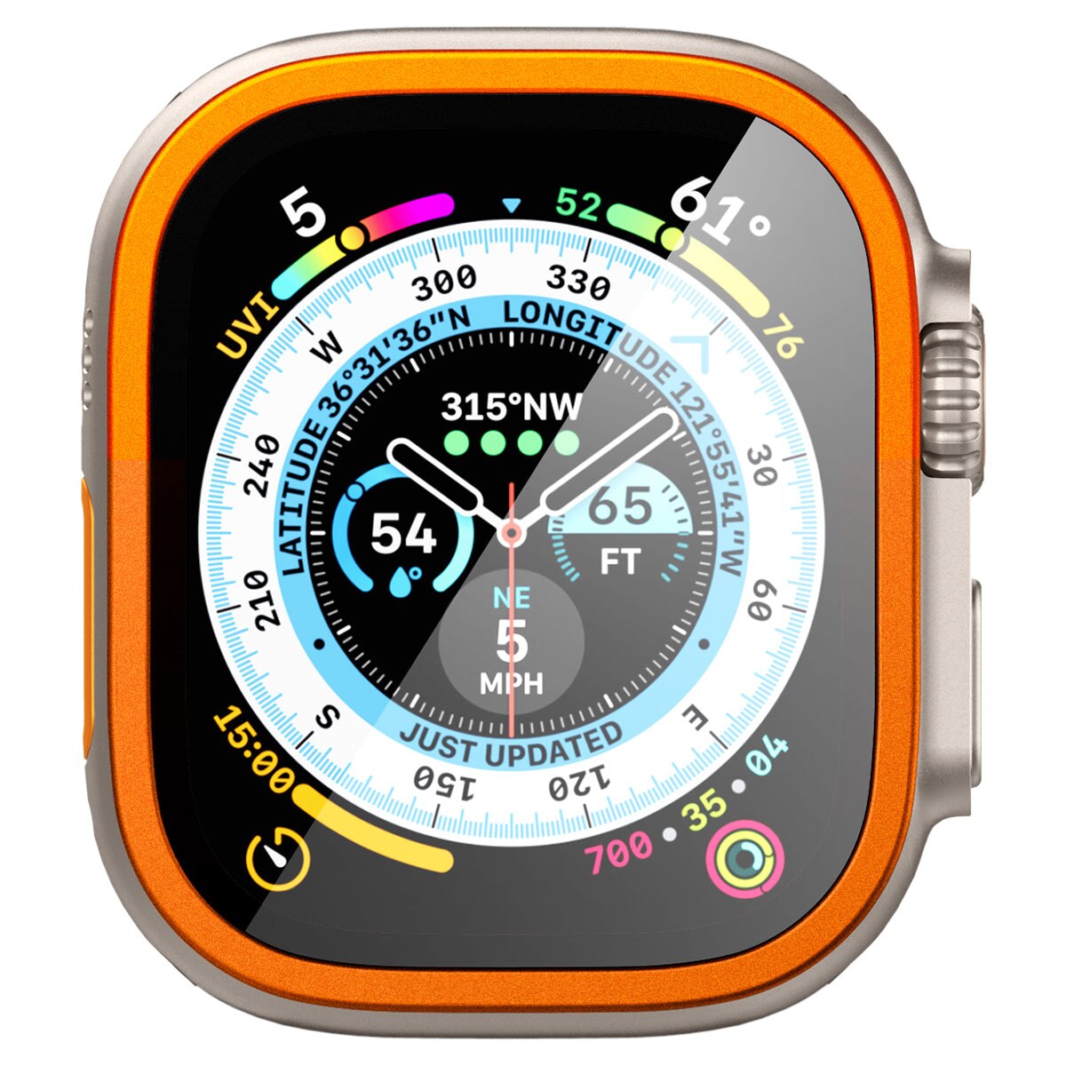 Apple Watch Ultra 2 49mm Screen Protector Glas.tR Slim Pro oranssi