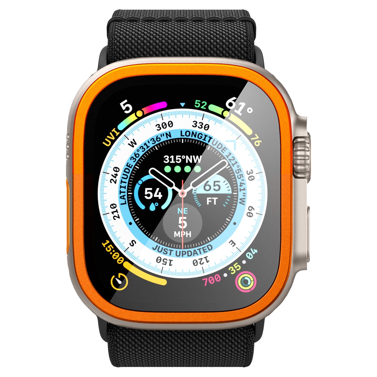 Apple Watch Ultra 2 49mm Screen Protector Glas.tR Slim Pro oranssi