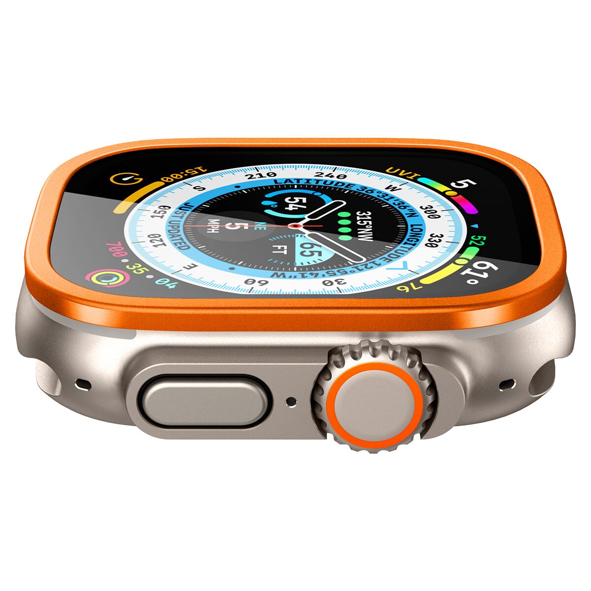 Apple Watch Ultra 2 49mm Screen Protector Glas.tR Slim Pro oranssi