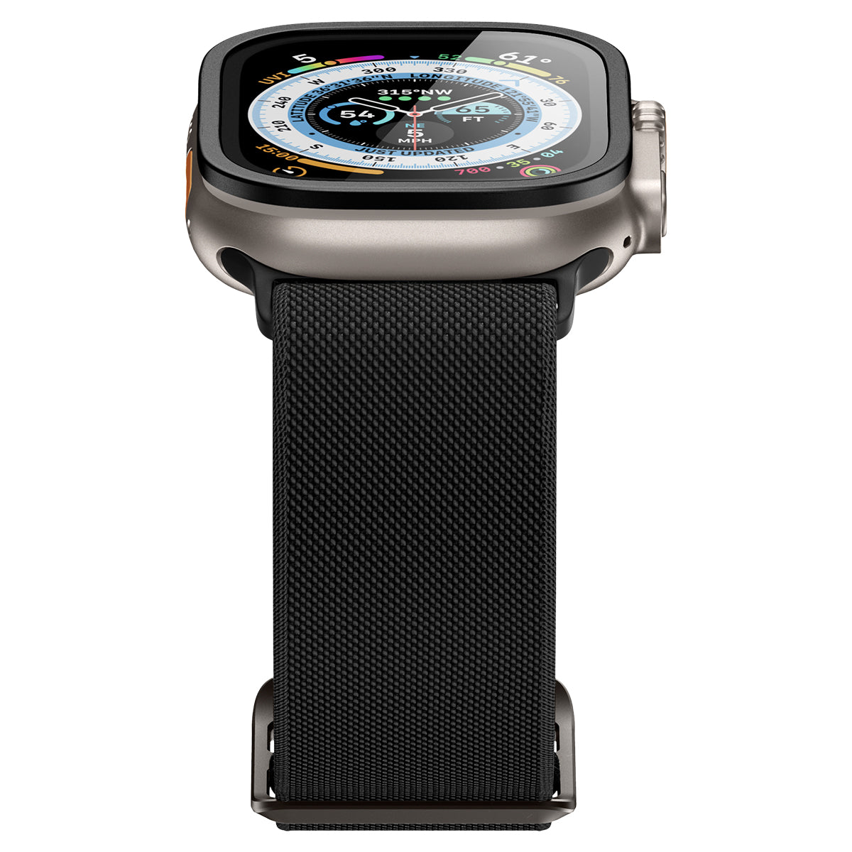 Apple Watch Ultra 49mm Screen Protector Glas.tR Slim Pro musta
