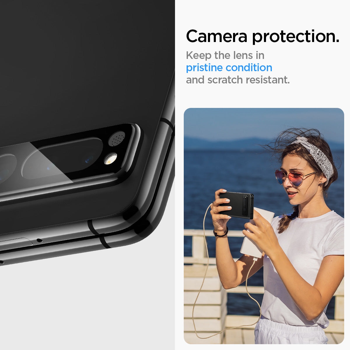 Google Pixel Fold EZ Fit Optik Lens Protector (2-pack) Black