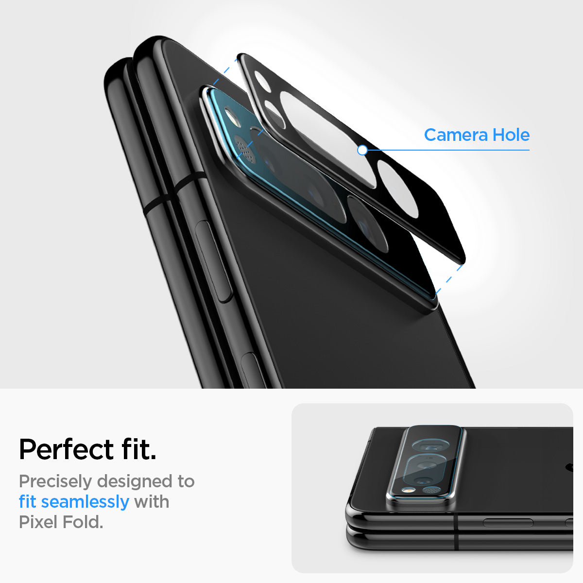 Google Pixel Fold EZ Fit Optik Lens Protector (2-pack) Black