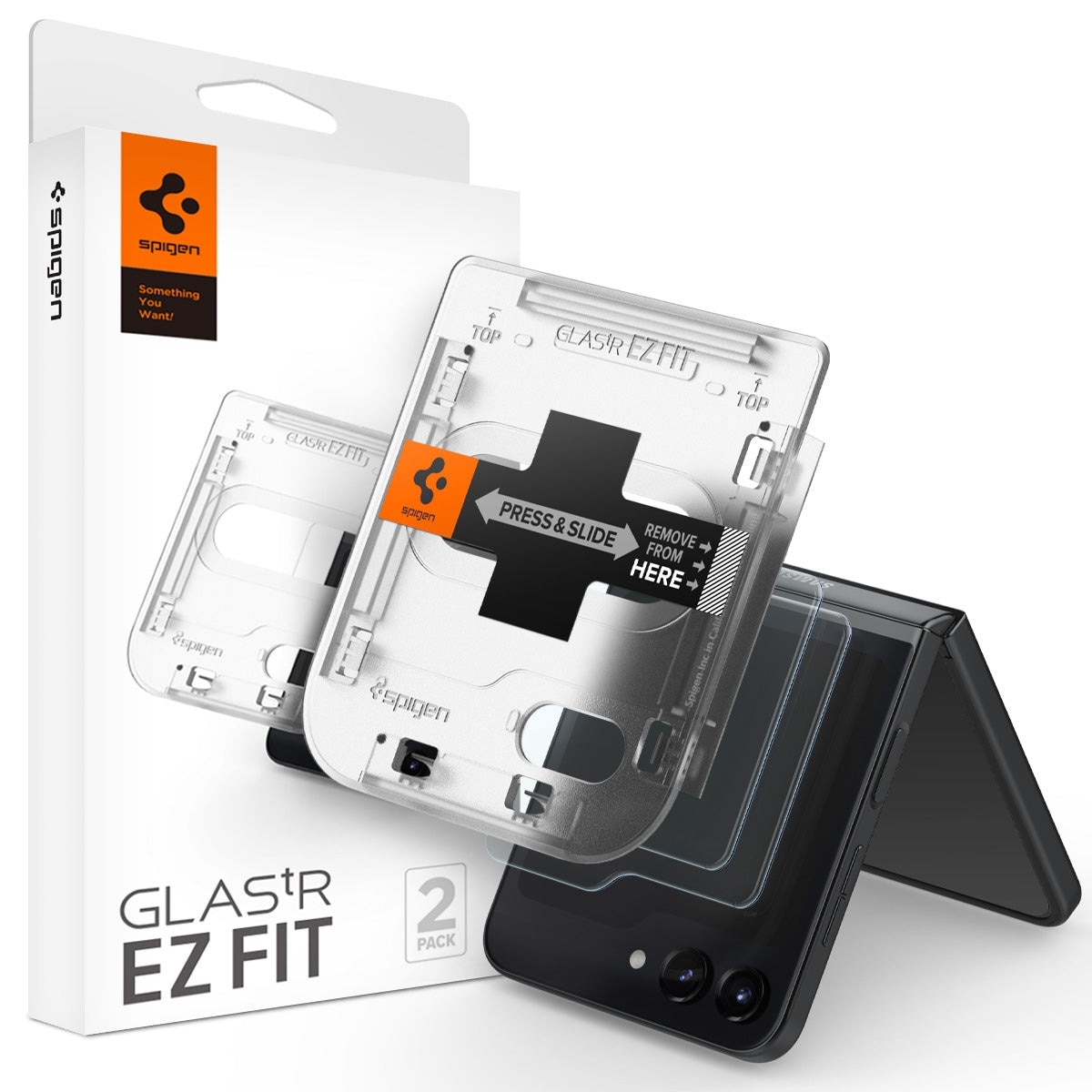 Galaxy Z Flip 5 Cover Screen Protector GLAS.tR EZ Fit (2-pack)