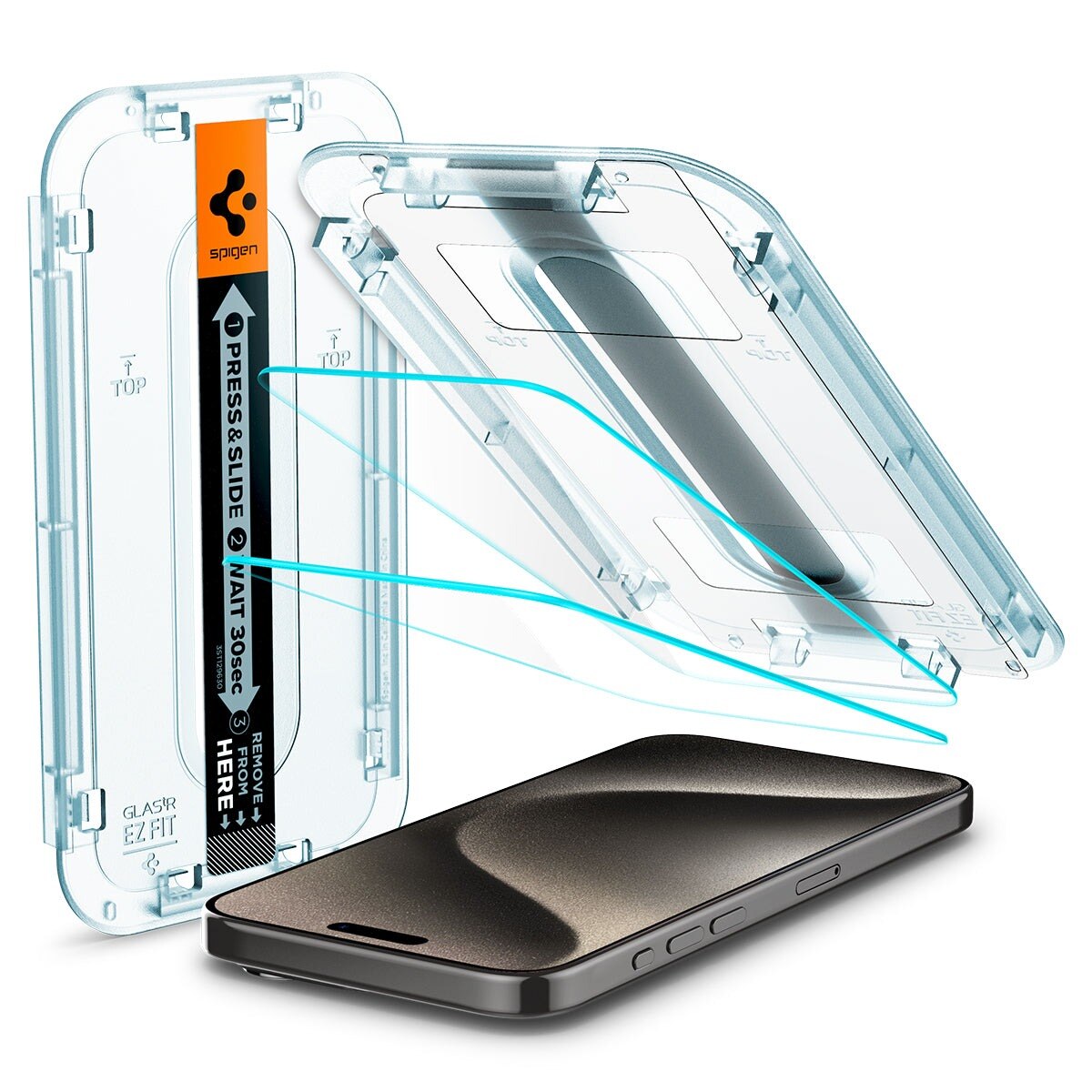 iPhone 15 Pro Screen Protector GLAS.tR EZ Fit (2-pack)