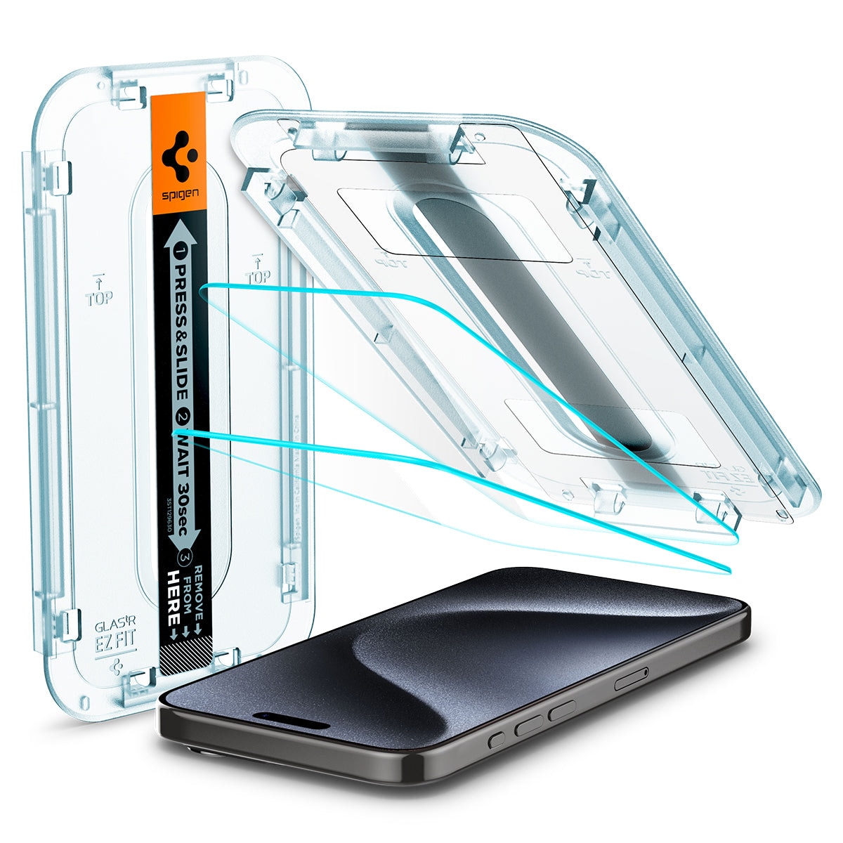 iPhone 15 Pro Screen Protector GLAS.tR EZ Fit (2-pack)