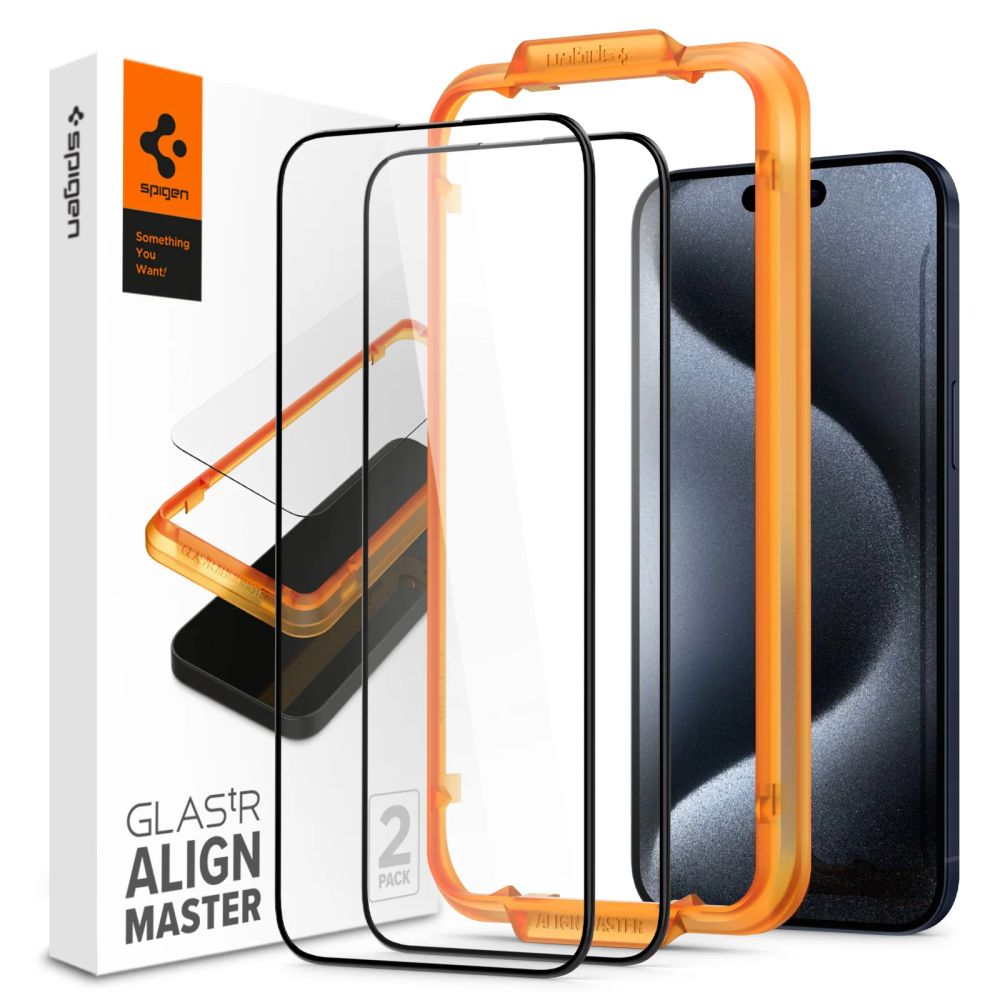 iPhone 15 Pro AlignMaster GLAS.tR Full Cover (2-pack)