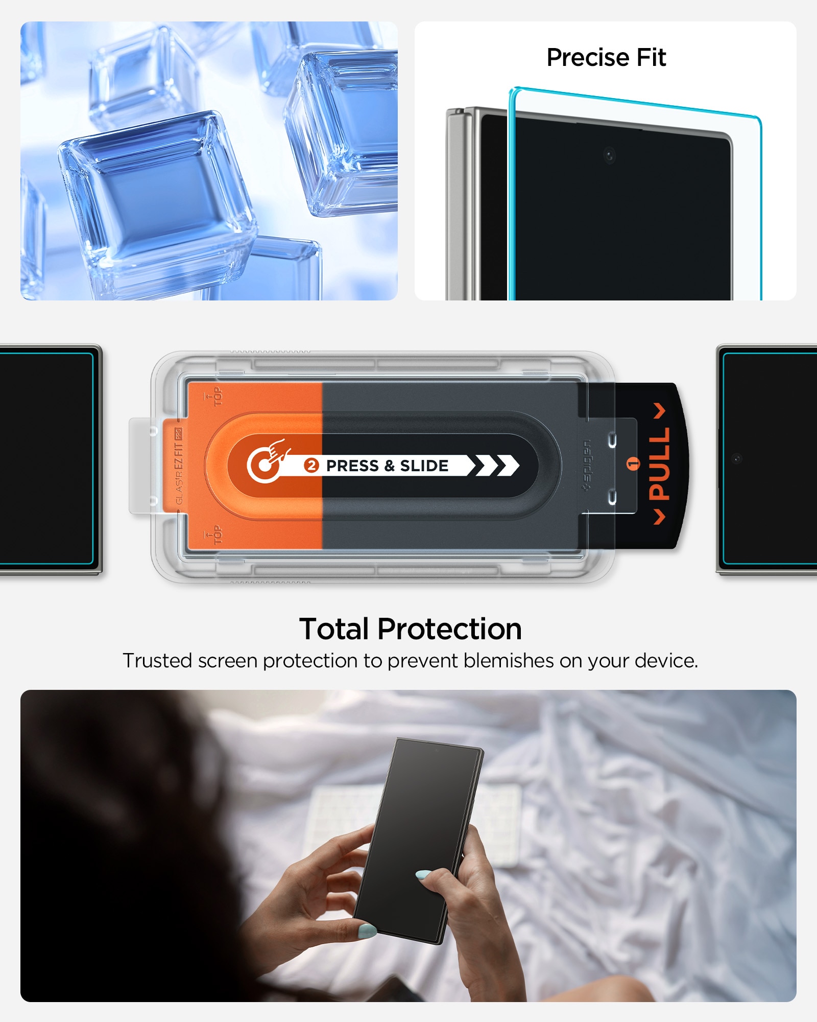 Samsung Galaxy Z Fold 7 Cover Screen Protector GLAS.tR EZ Fit (2-pack)