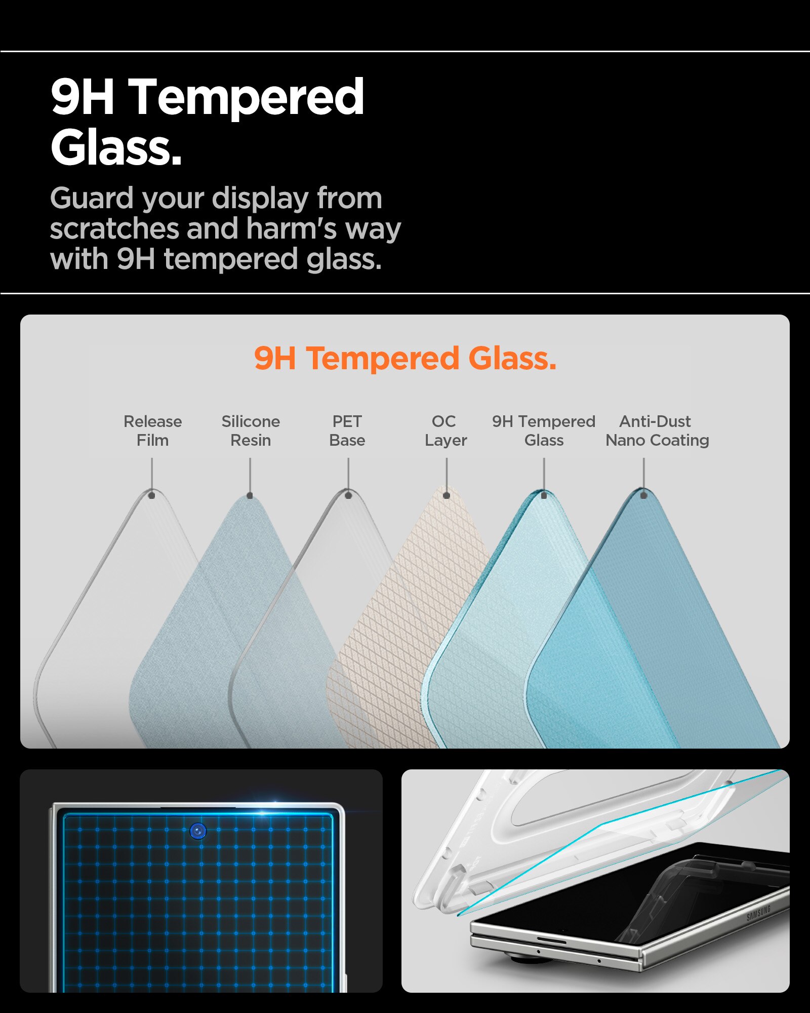 Samsung Galaxy Z Fold 7 Cover Screen Protector GLAS.tR EZ Fit (2-pack)