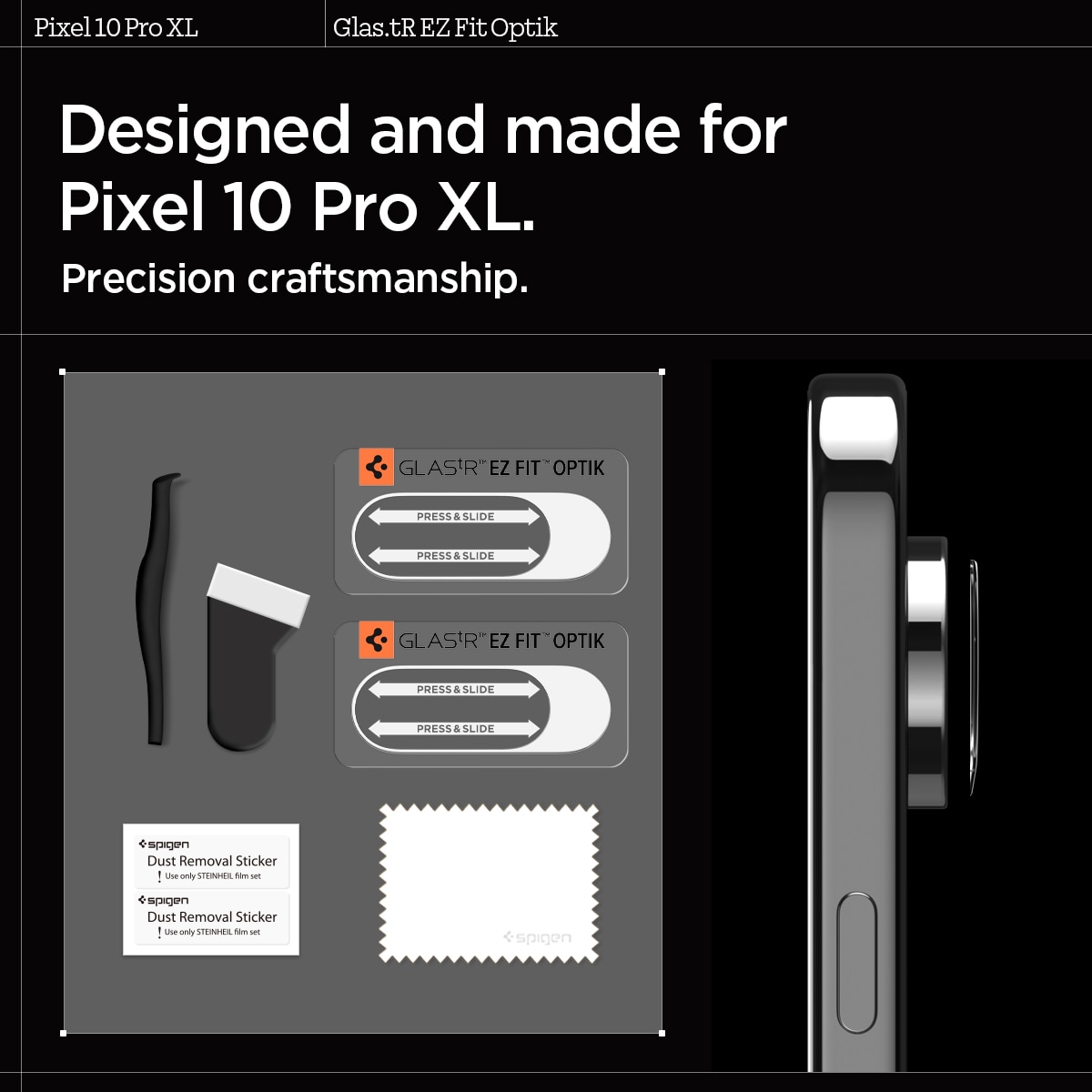 Google Pixel 10 Pro XL EZ Fit Optik Lens Protector (2-pack)