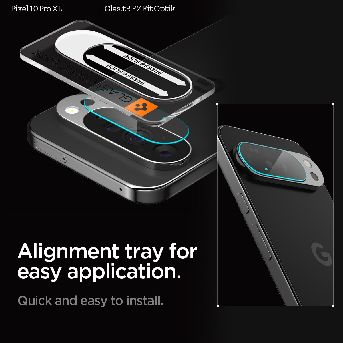 Google Pixel 10 Pro XL EZ Fit Optik Lens Protector (2-pack)