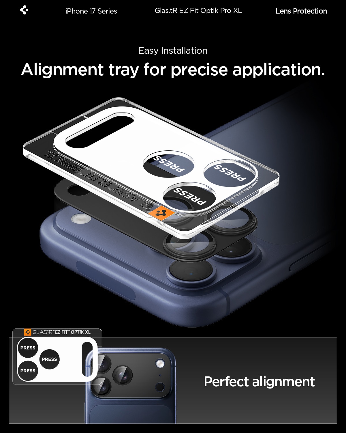 iPhone 17 Pro Glas.tR EZ Fit Optik Pro XL  Musta