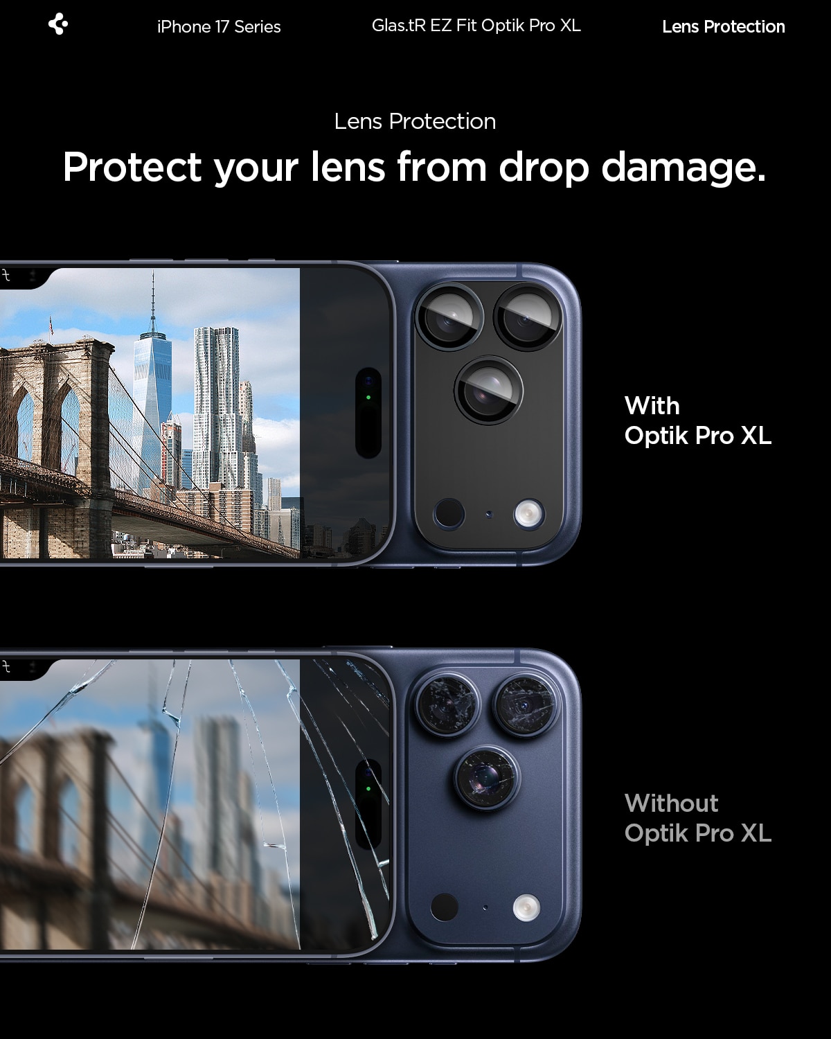 iPhone 17 Pro Glas.tR EZ Fit Optik Pro XL  Musta