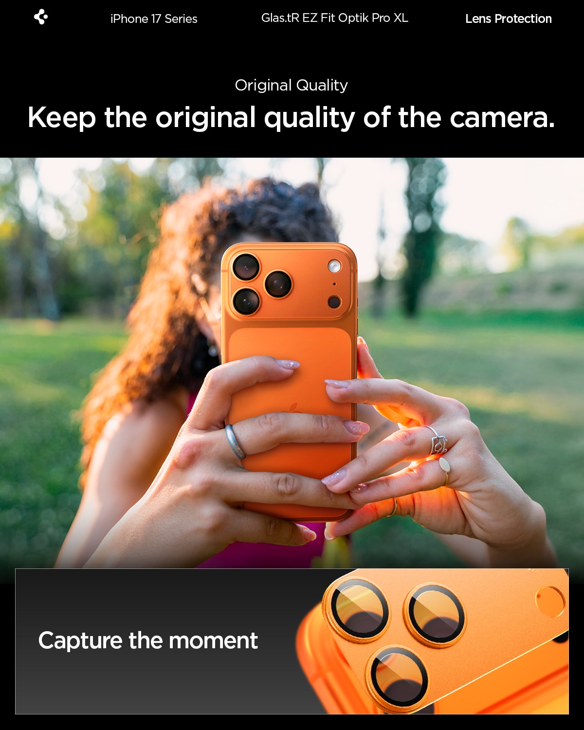 iPhone 17 Pro Glas.tR EZ Fit Optik Pro XL  Oranssi