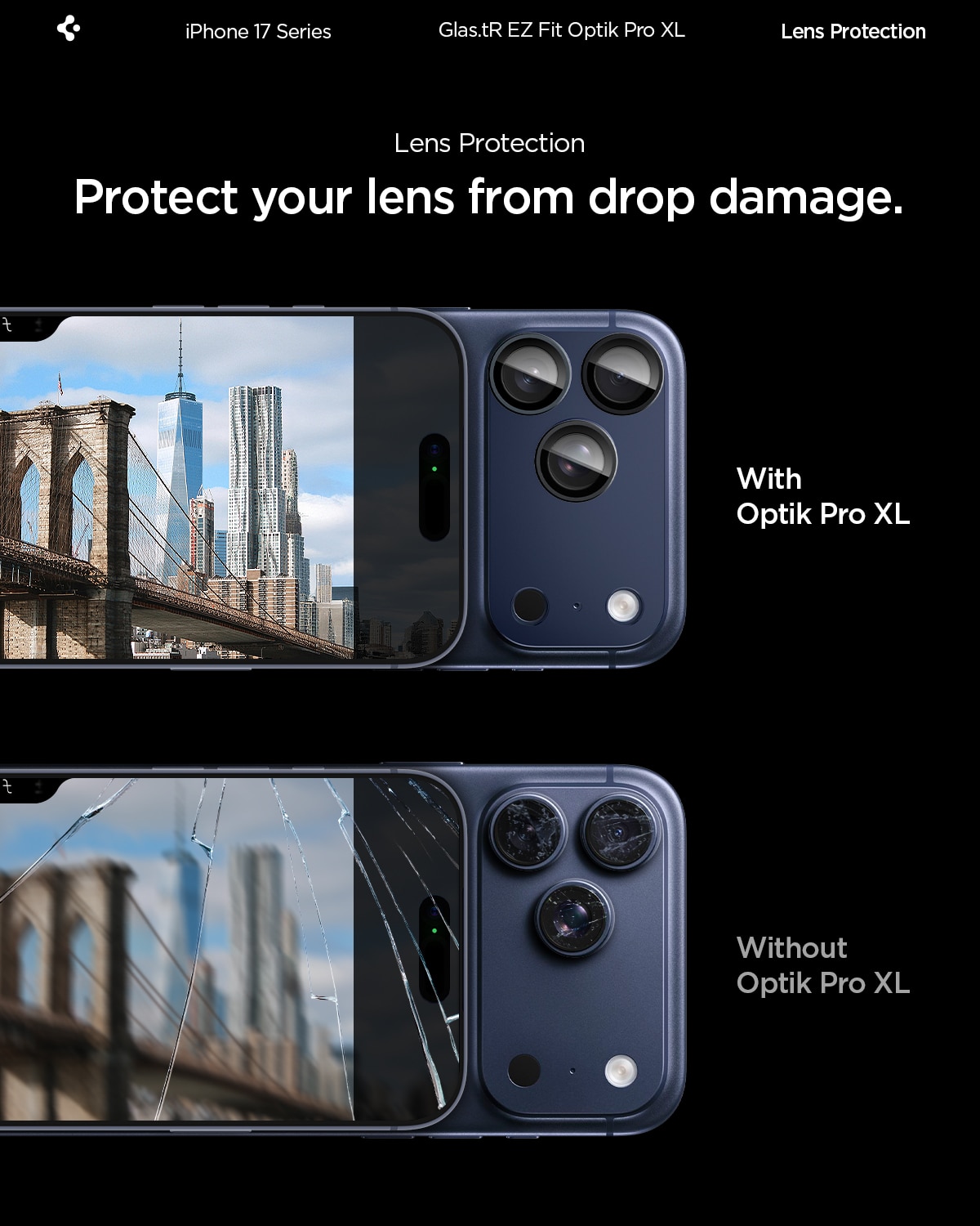 iPhone 17 Pro Glas.tR EZ Fit Optik Pro XL  Sininen