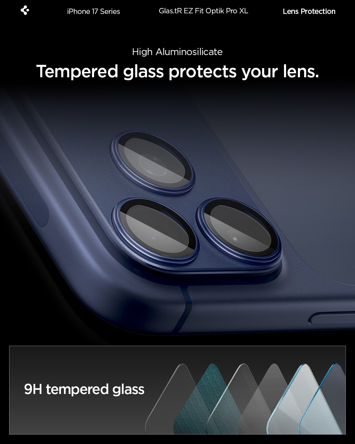 iPhone 17 Pro Glas.tR EZ Fit Optik Pro XL  Sininen