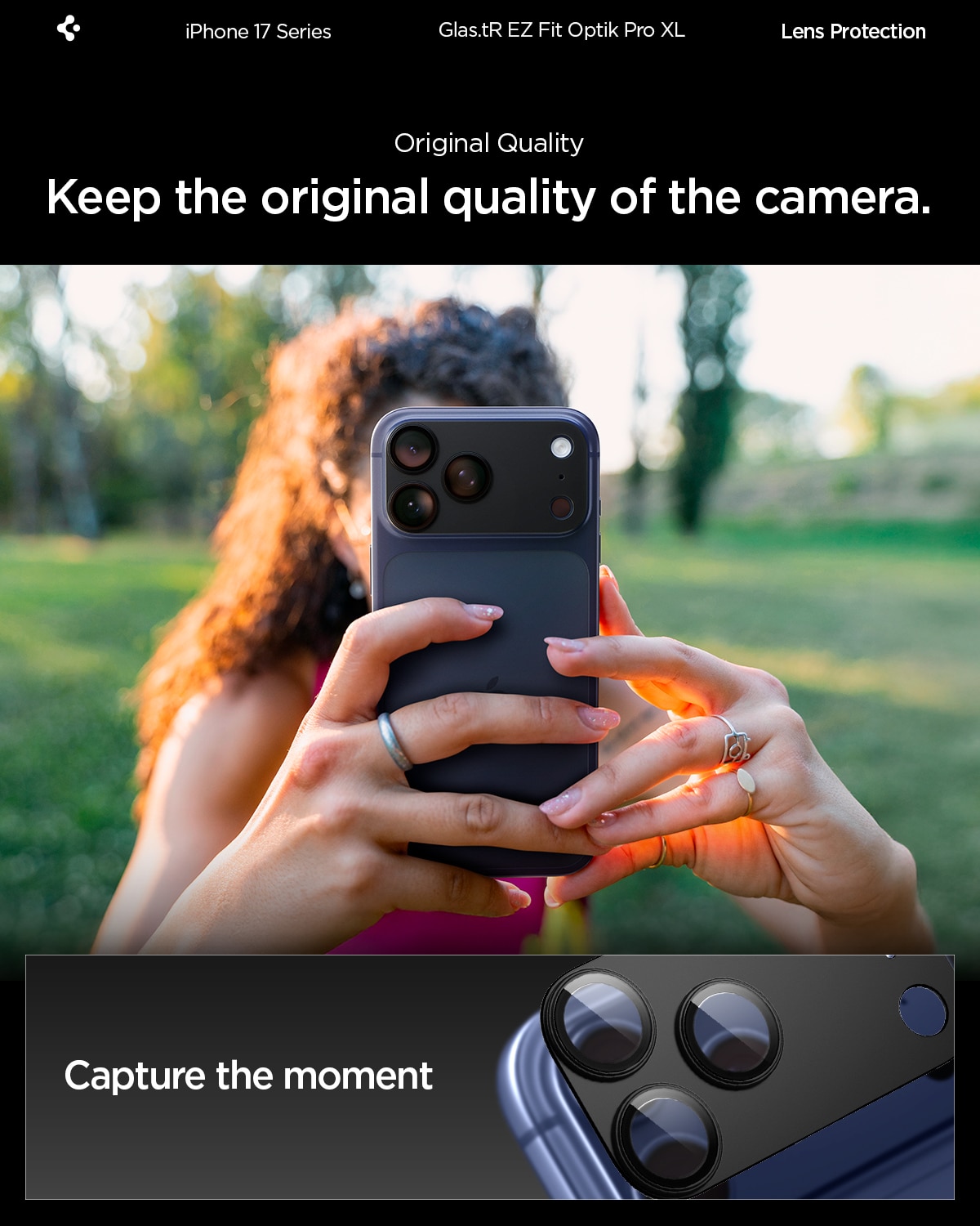 iPhone 17 Pro Max Glas.tR EZ Fit Optik Pro XL  Musta