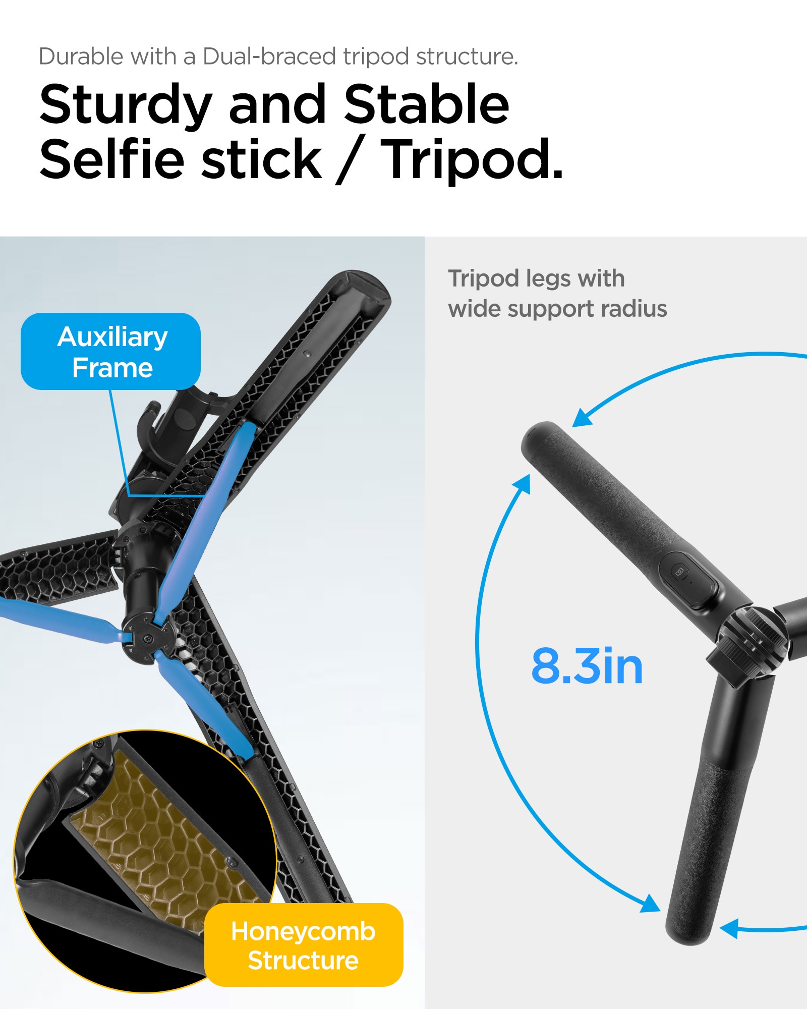 S560W Tripod Selfie Stick Black Selfietikku Musta