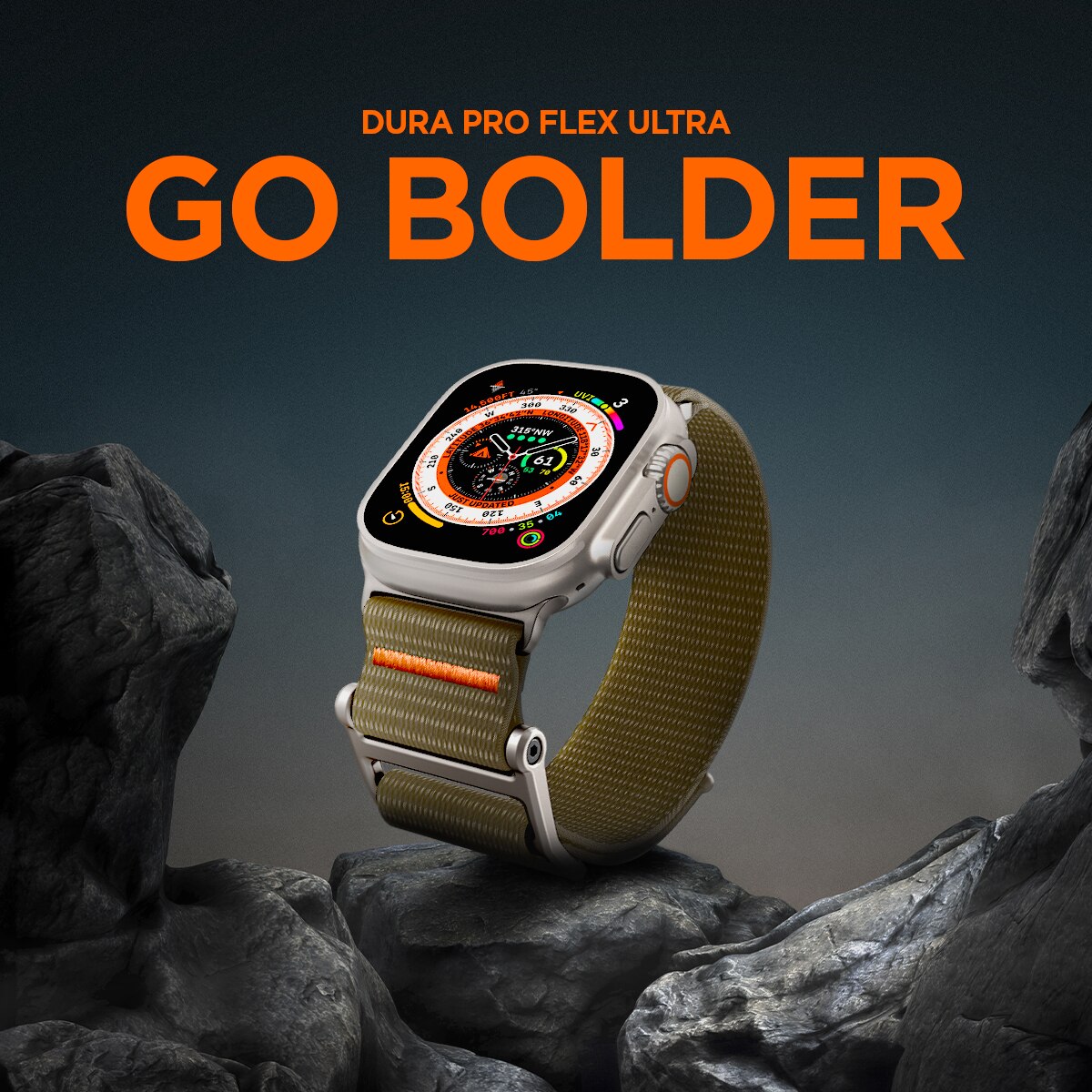 DuraPro Flex Ultra Apple Watch 44mm Khaki