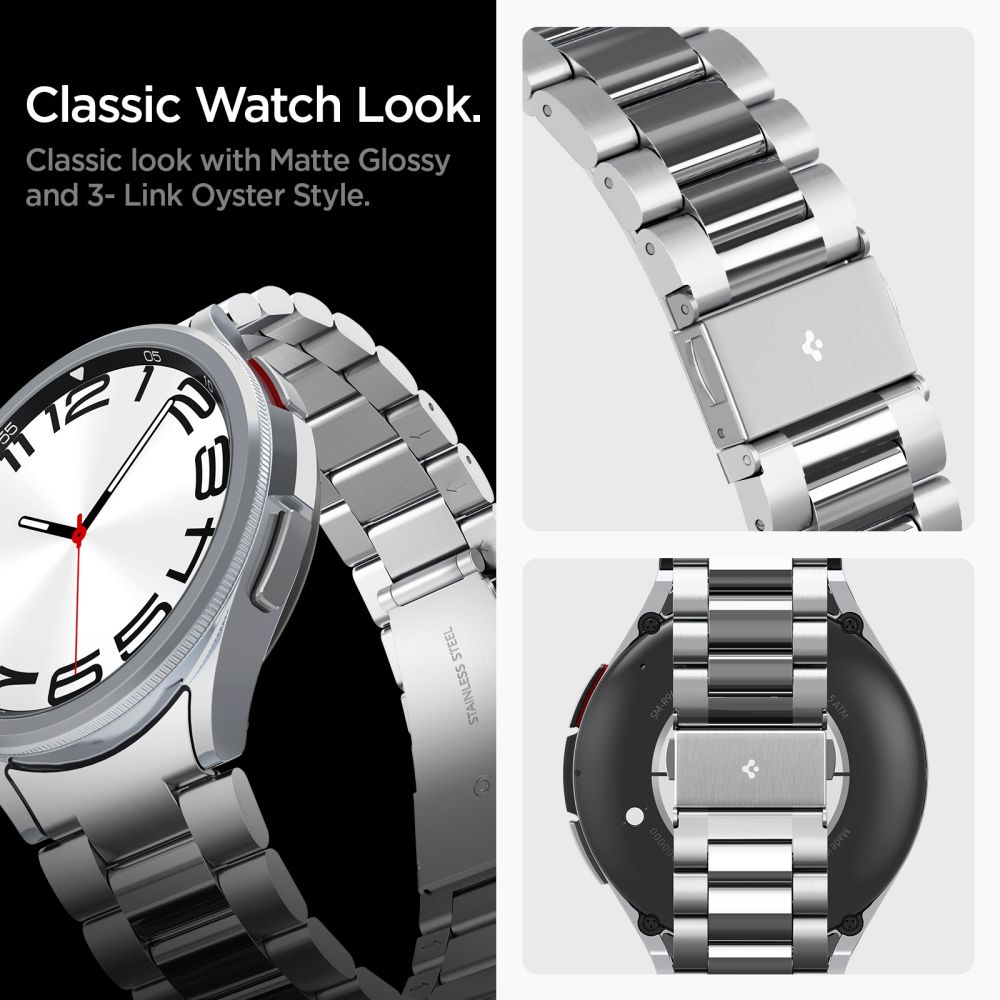 Galaxy Watch 6 Classic 47mm Modern Full-Fit Metal Band Silver