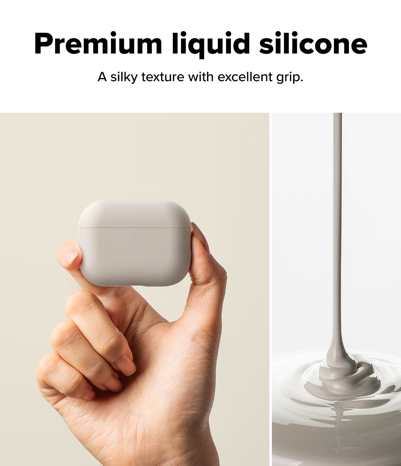 Silicone Kuori Apple AirPods Pro 3 Stone