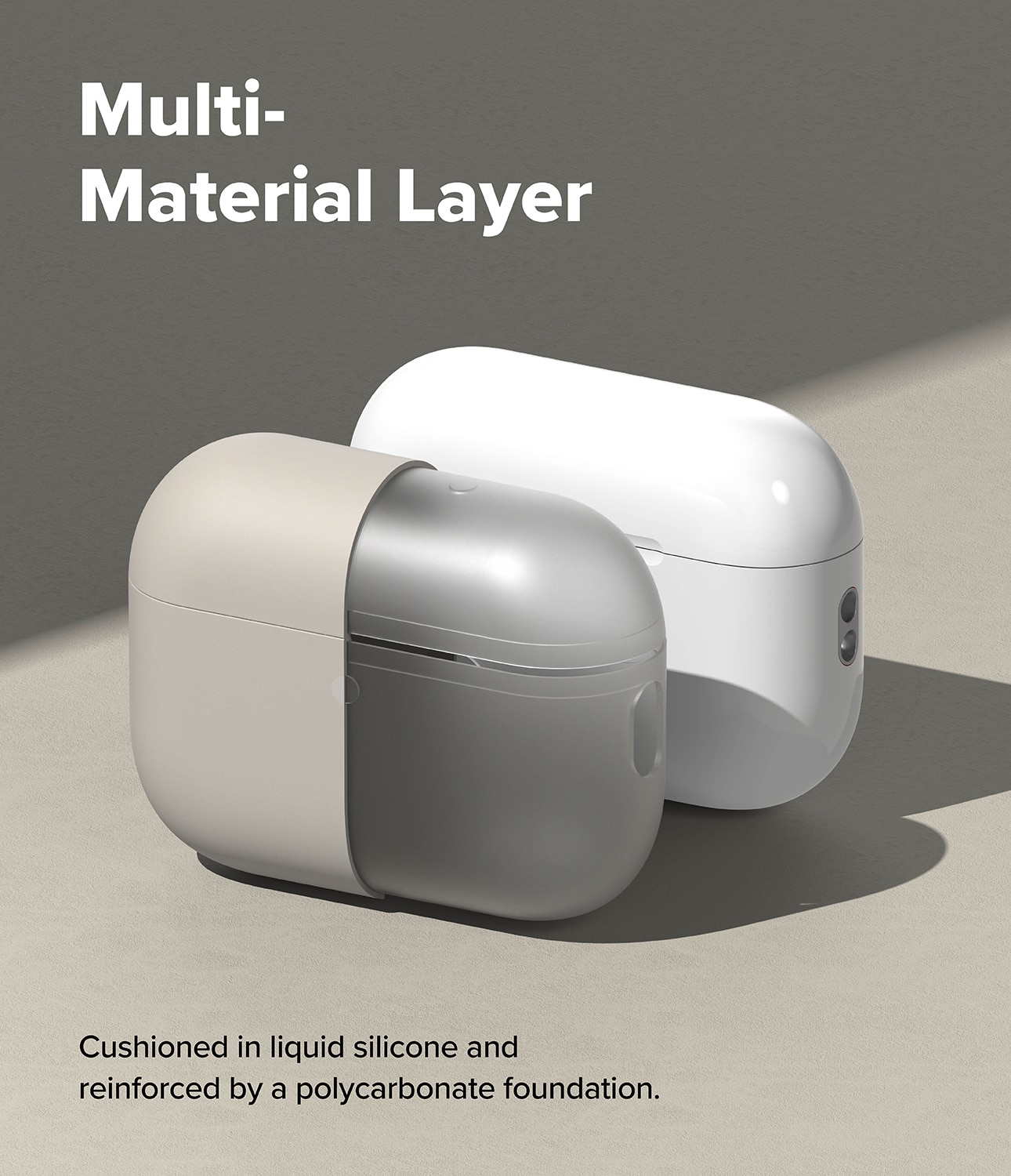Silicone Kuori Apple AirPods Pro 3 Stone