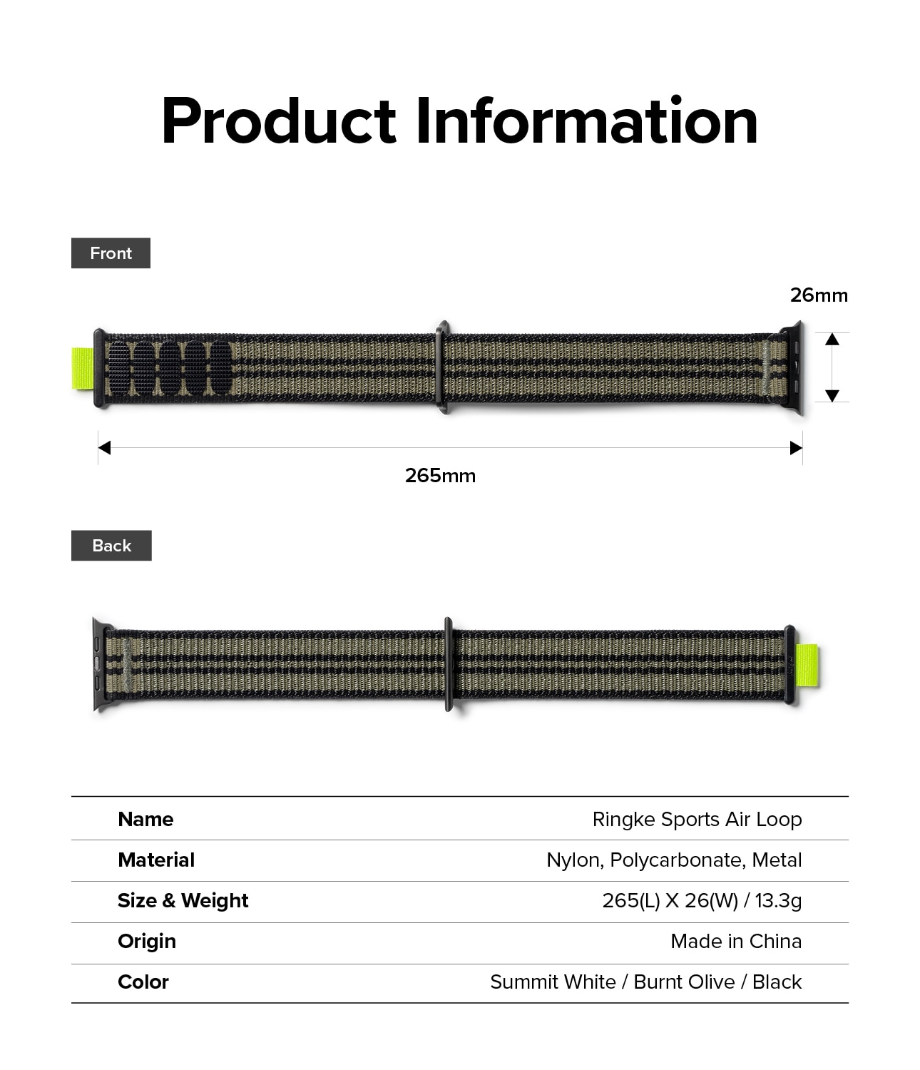 Sports Air Loop Band Apple Watch 42mm Burnt Olive