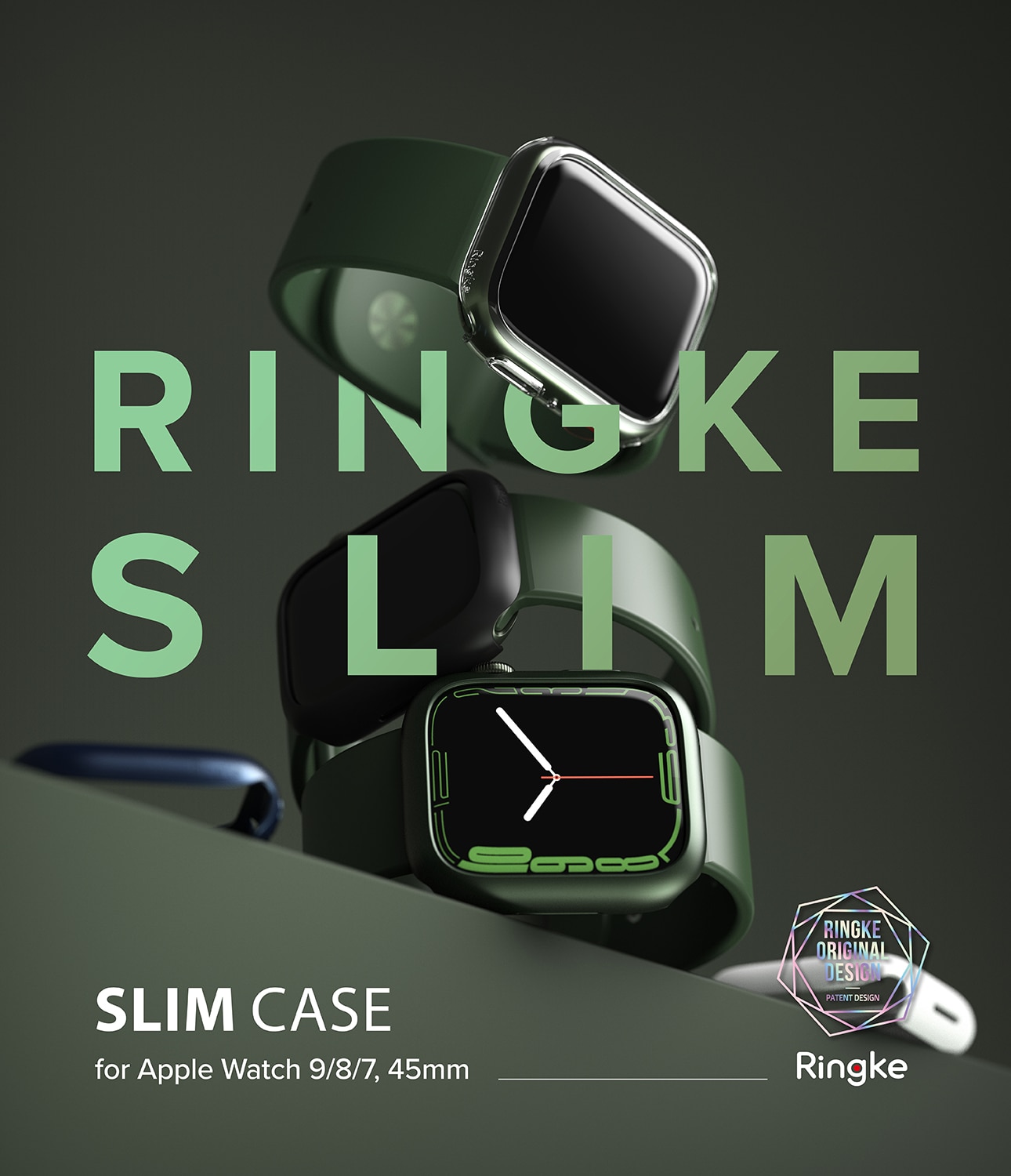 Slim Case (2-pack) Apple Watch Series 9 45mm Monivärinen/kuvioitu