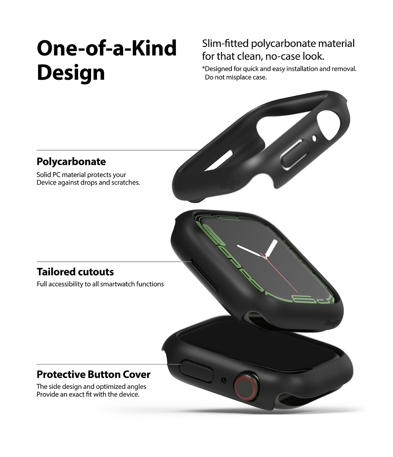 Slim Case (2-pack) Apple Watch Series 9 45mm Monivärinen/kuvioitu