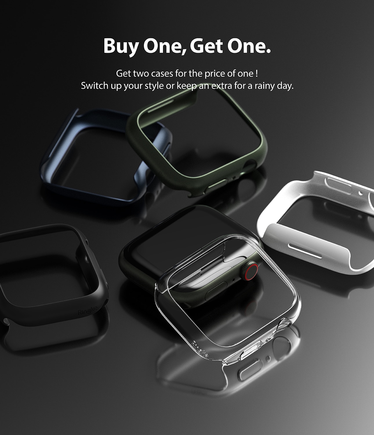 Slim Case (2-pack) Apple Watch Series 9 45mm Monivärinen/kuvioitu