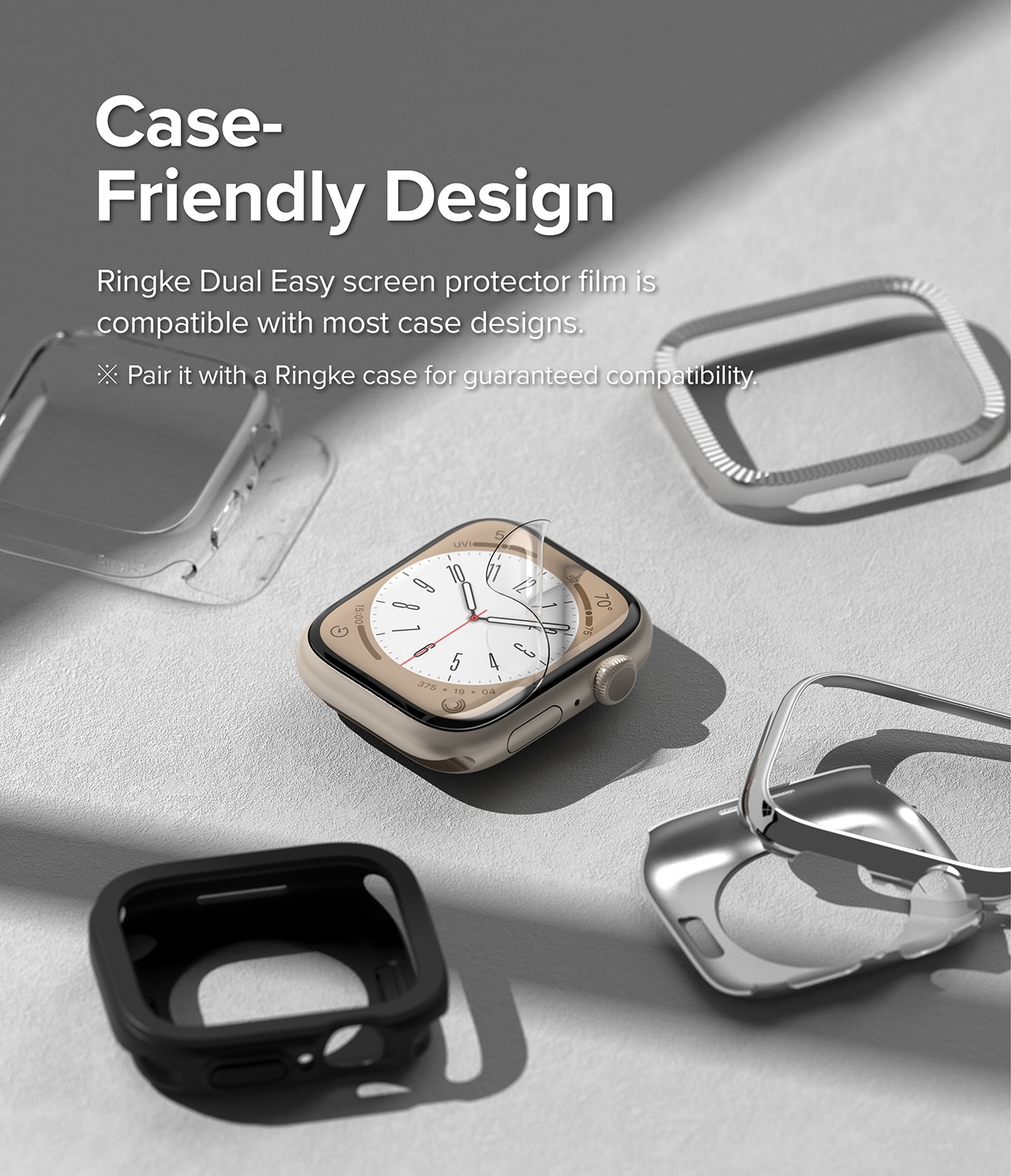 Dual Easy Screen Protector (3-pack) Apple Watch 45mm Series 7